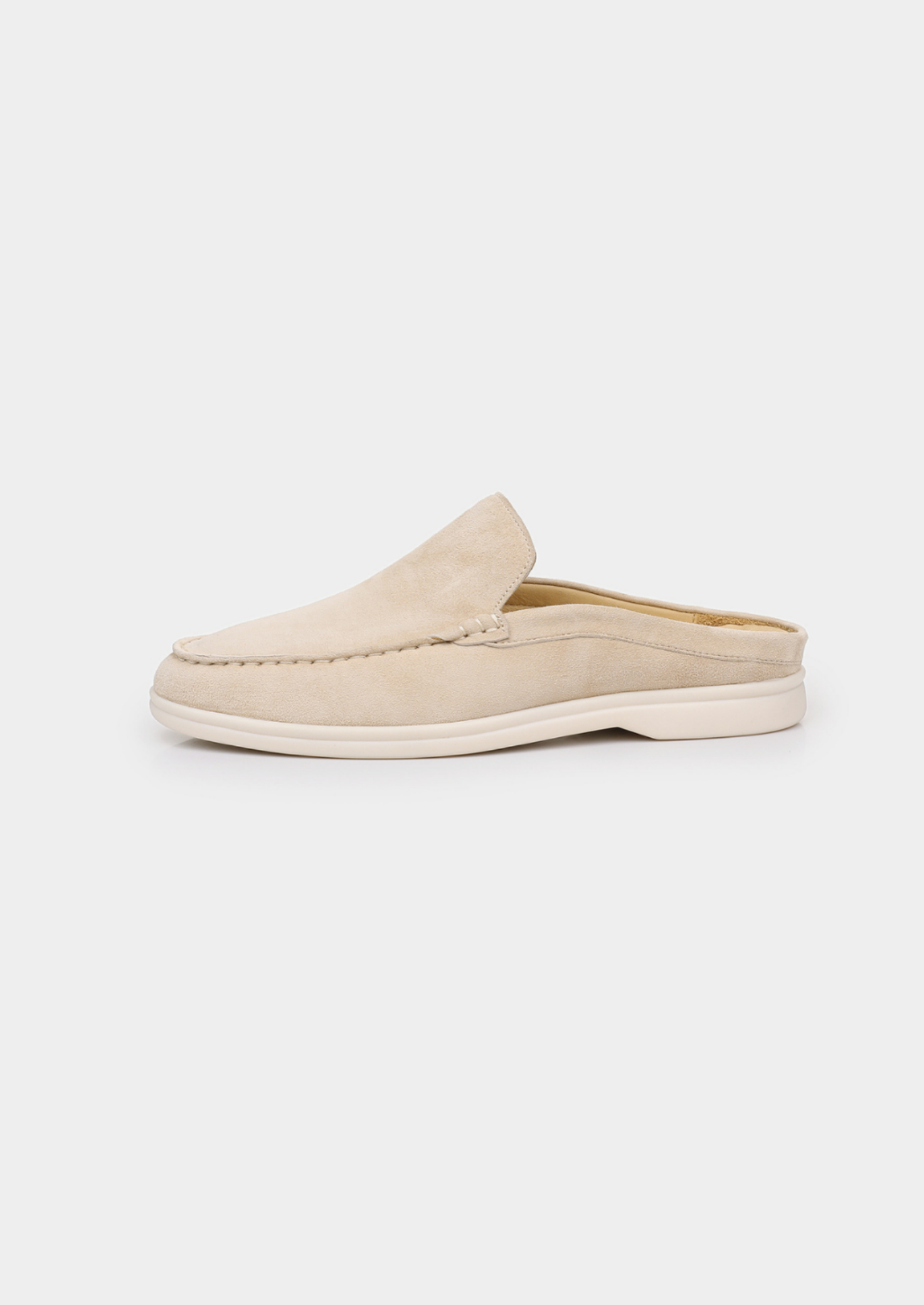 Men’s Backless Loafers with Contrast Sole