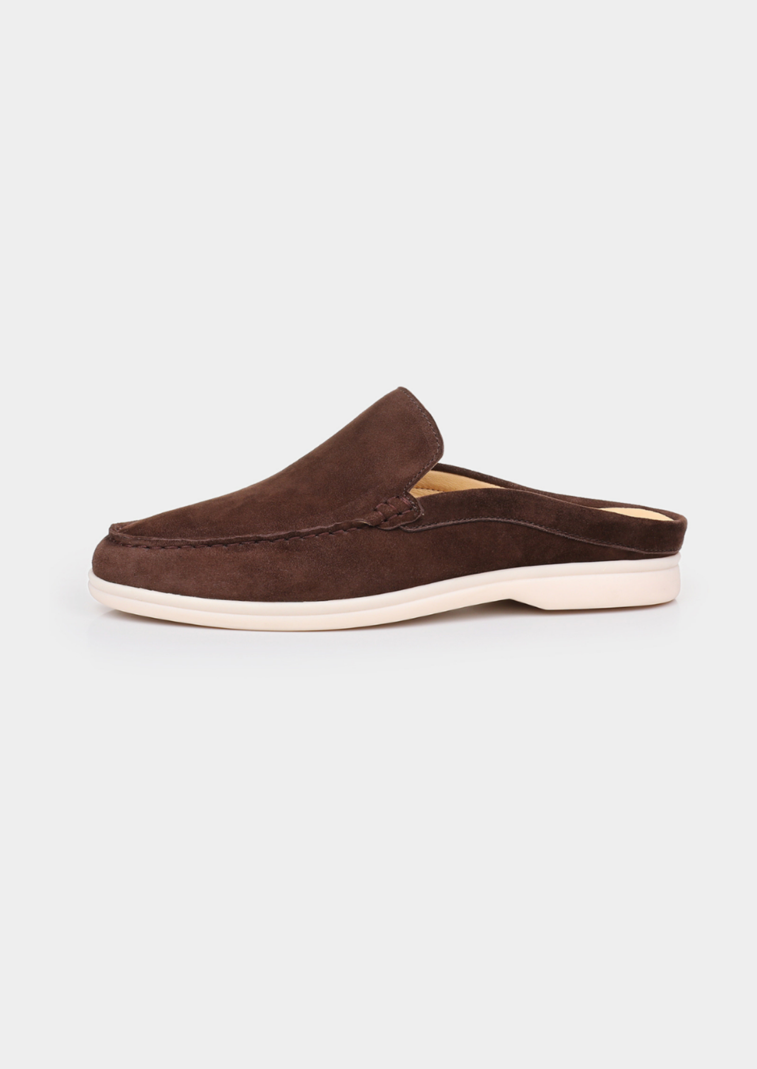 Men’s Backless Loafers with Contrast Sole