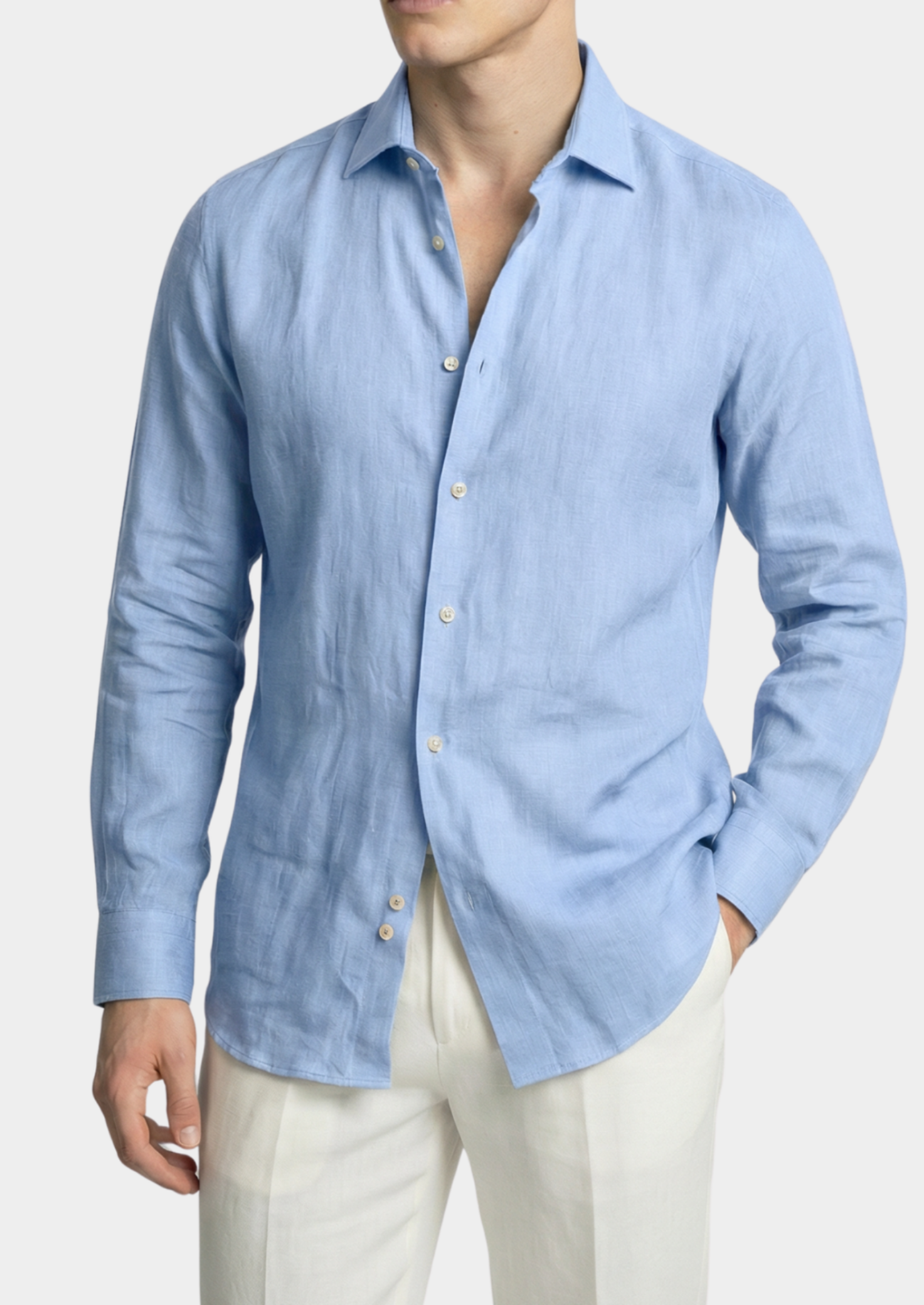 Men’s Button-Up Shirt with Long Sleeves