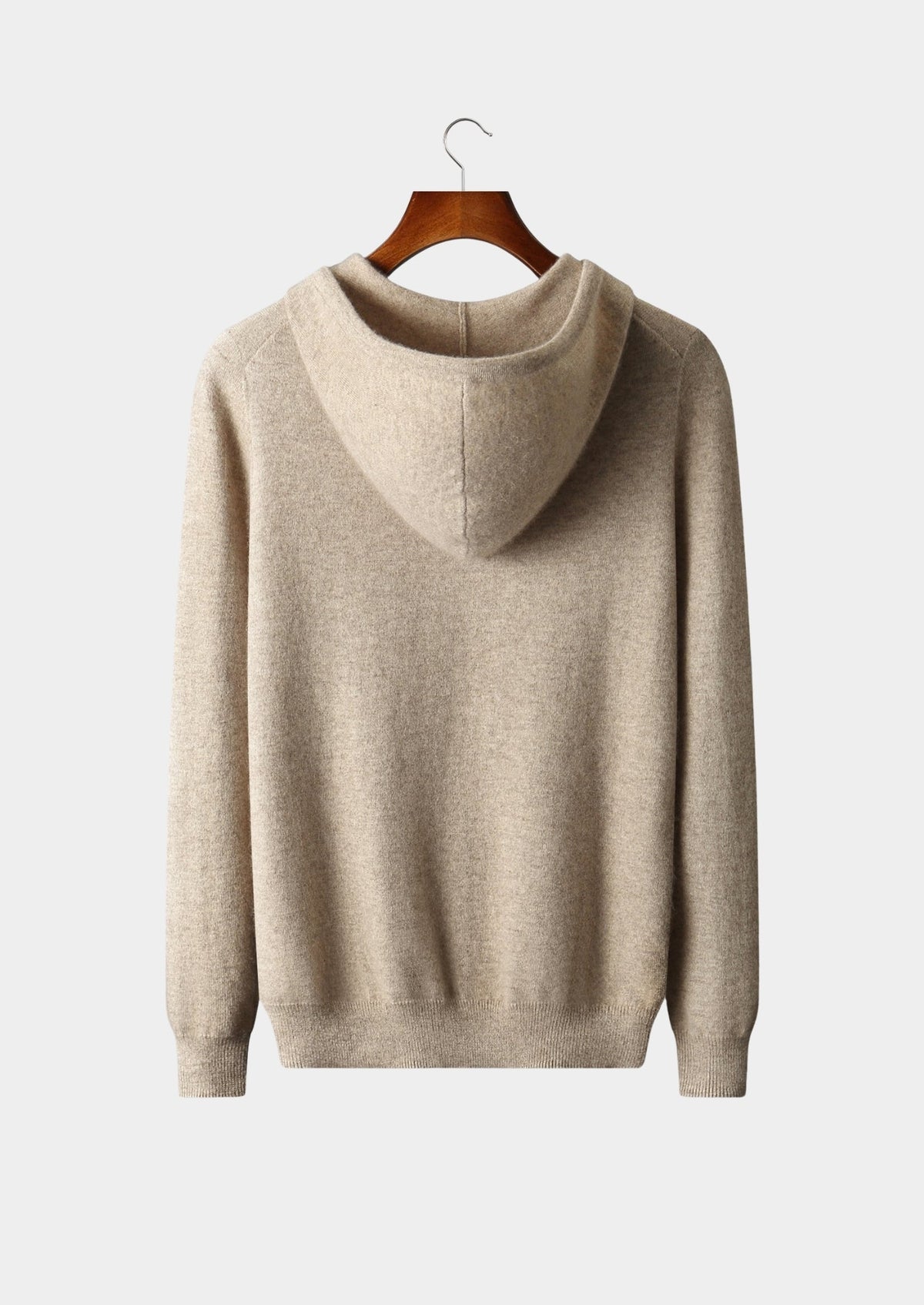 Men's Cashmere Half-Zip Hooded Pullover Sweater
