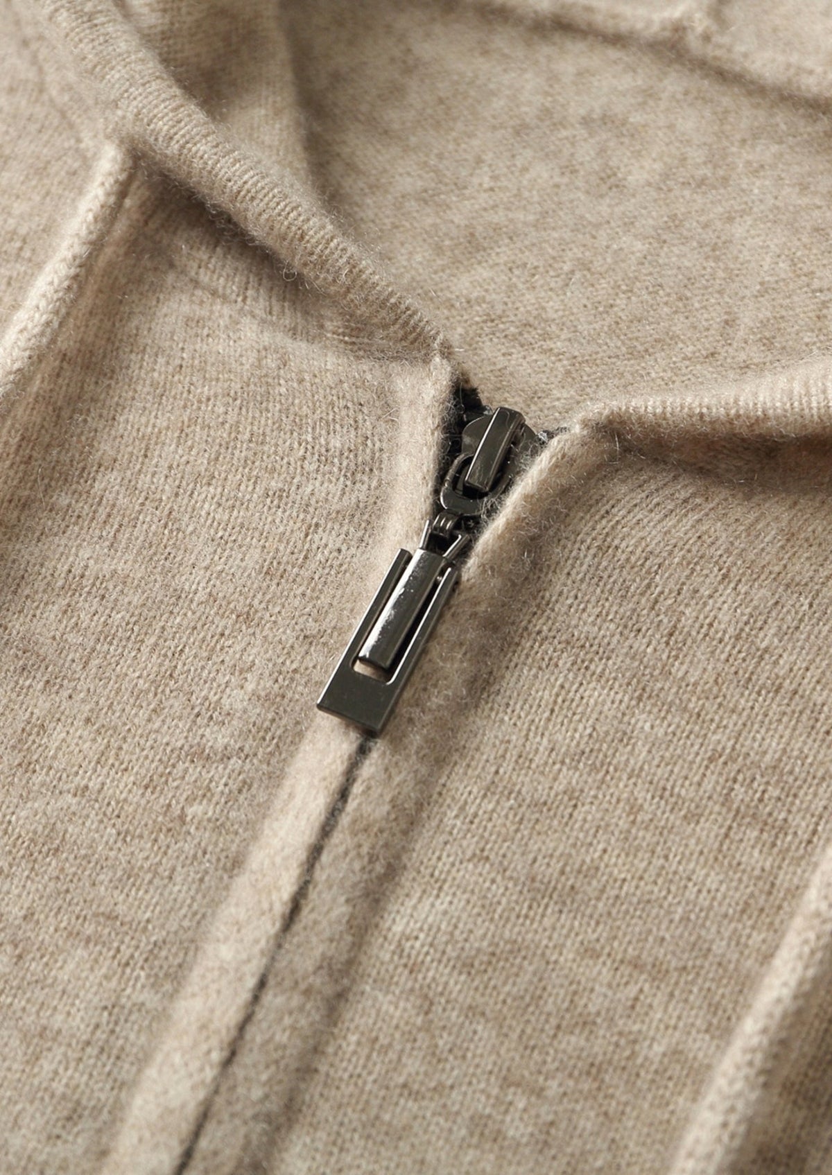 Men's Cashmere Half-Zip Hooded Pullover Sweater