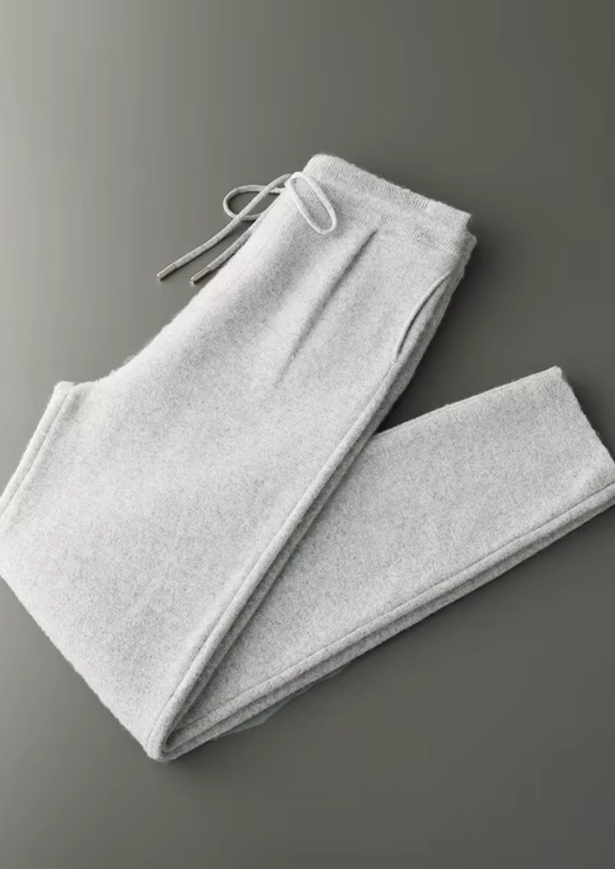 Men’s Cashmere Hooded Tracksuit Set with Full-Zip Closure