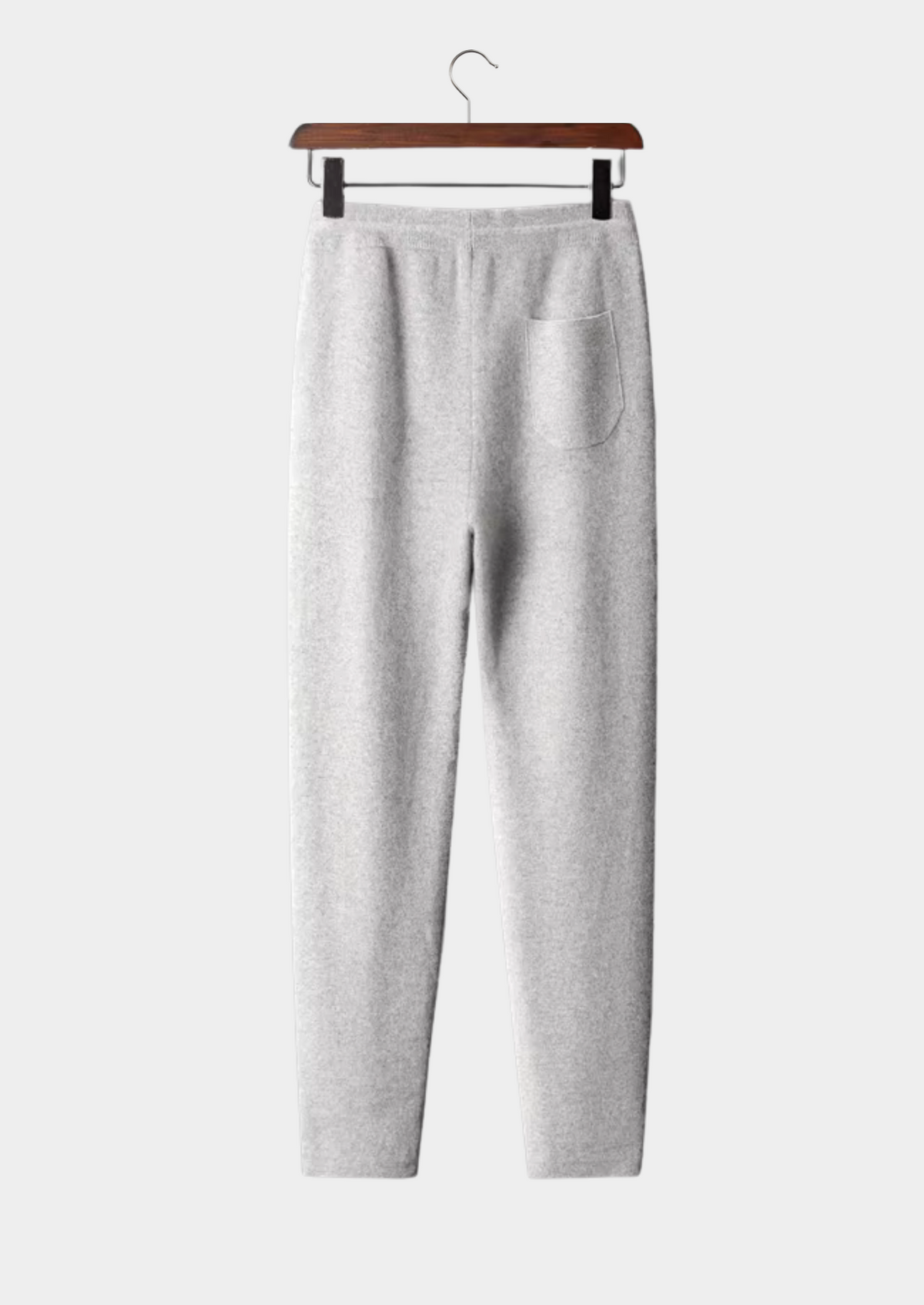 Men’s Cashmere Pleated Pants with Drawstring Waist