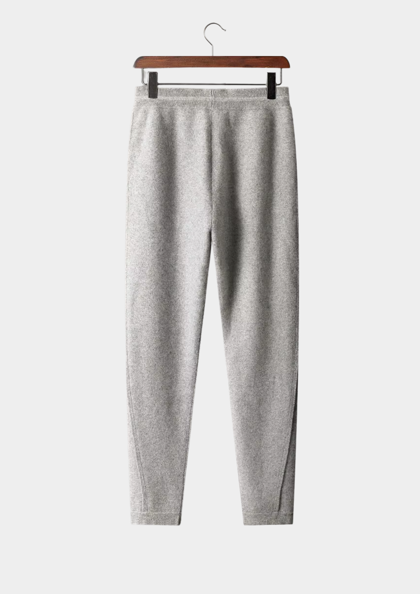 Men’s Cashmere Slim-Fit Pants with Drawstring Waist