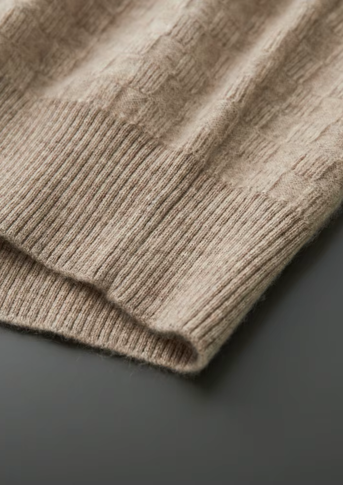 Men's Cashmere Textured All-Over Crewneck Sweater