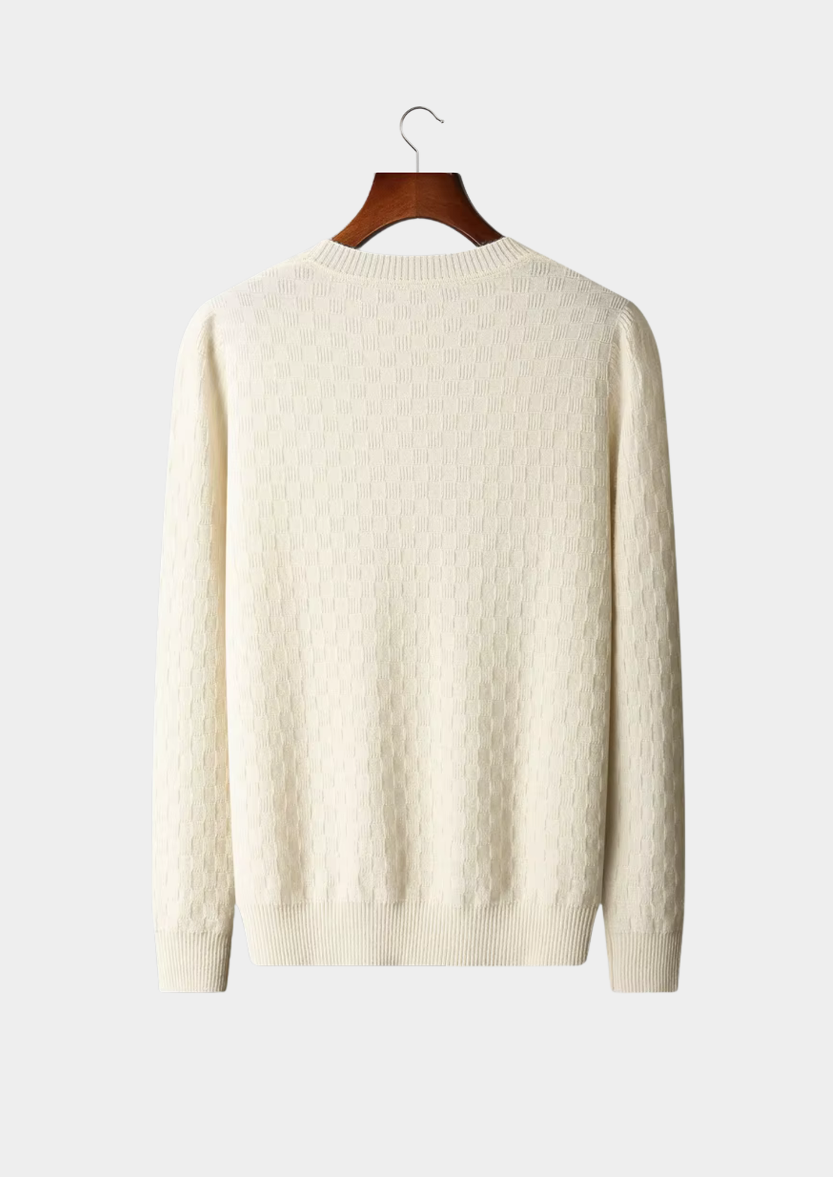 Men's Cashmere Textured All-Over Crewneck Sweater
