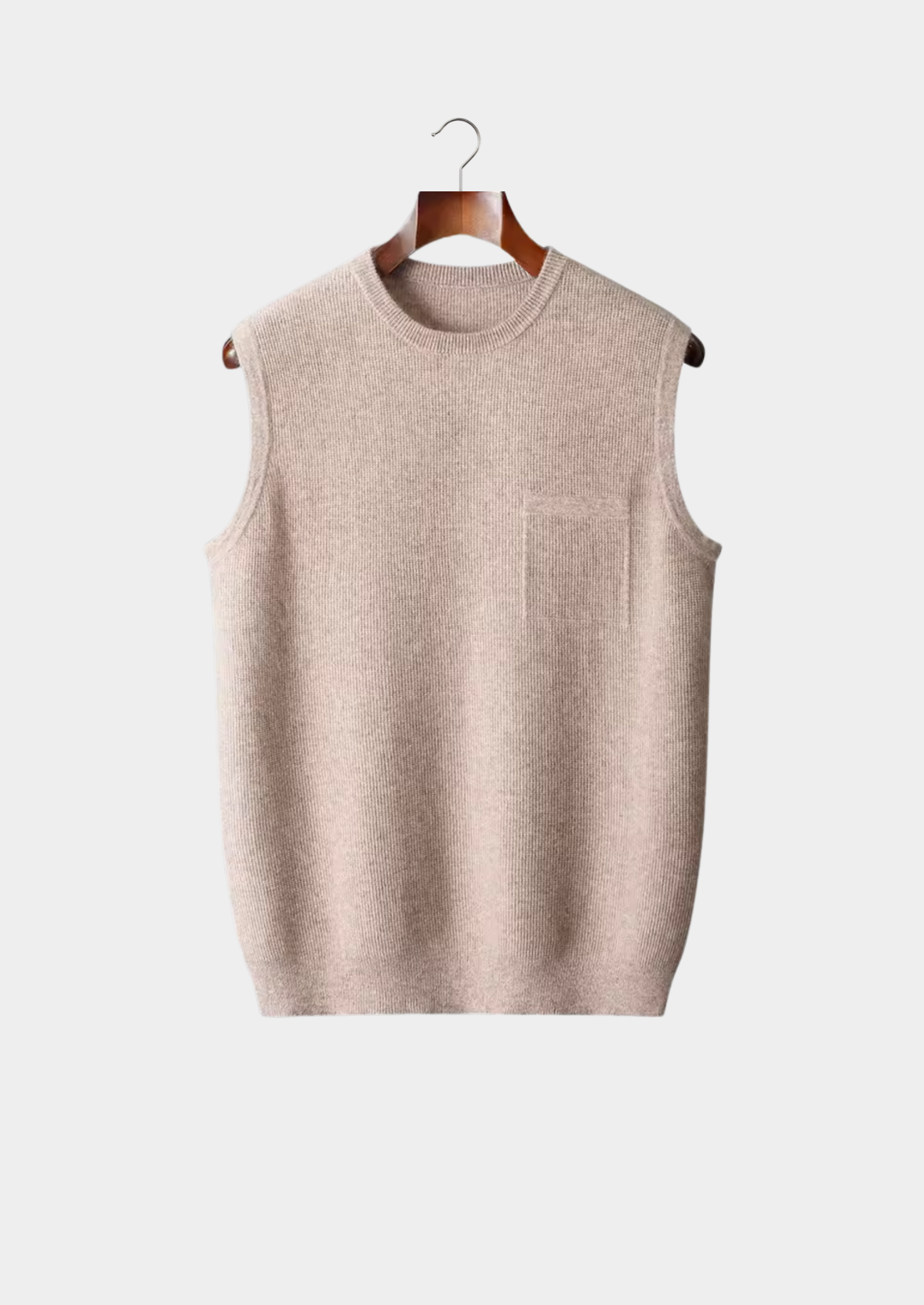 Men’s Crewneck Sweater Vest with Chest Pocket