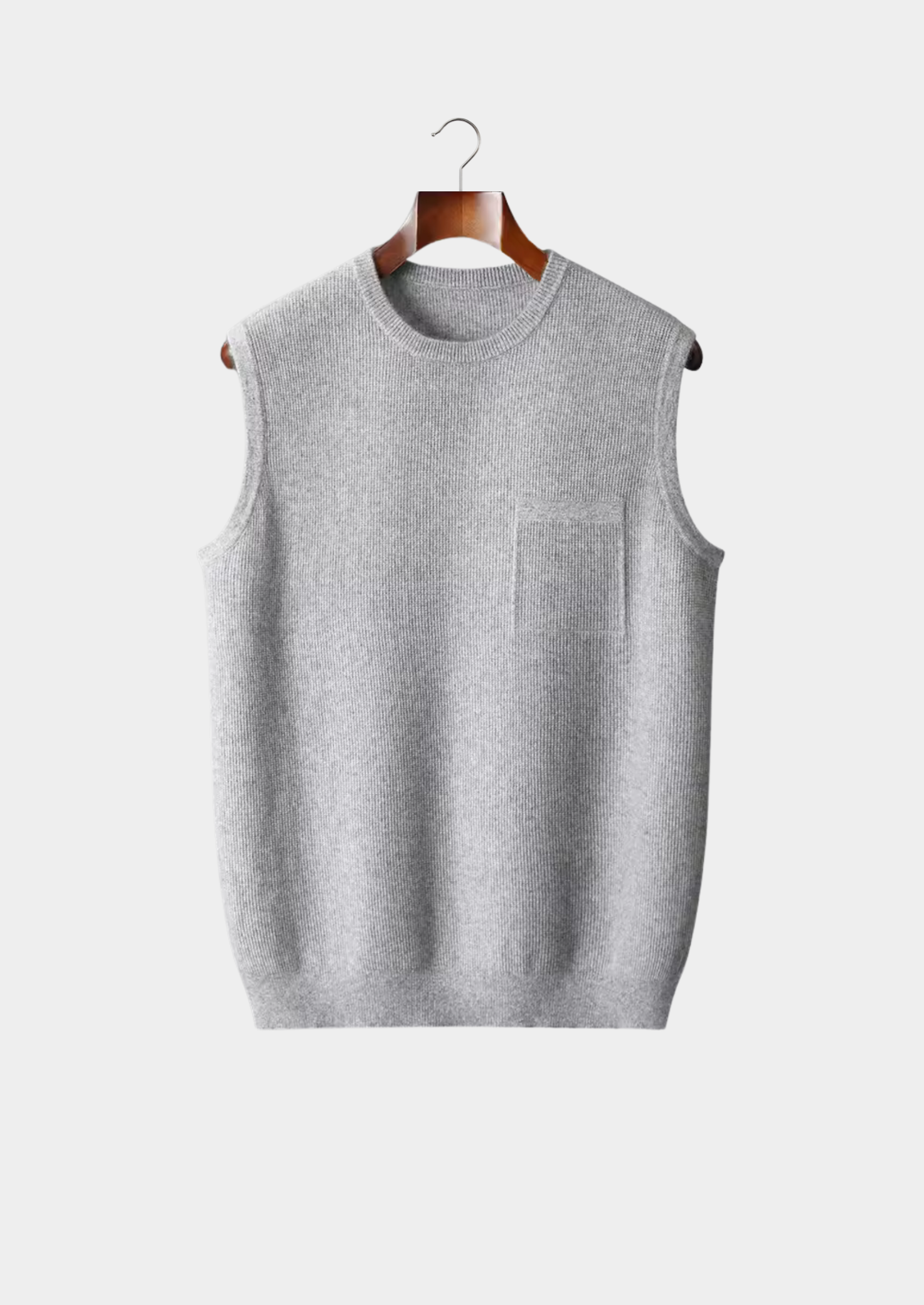 Men’s Crewneck Sweater Vest with Chest Pocket