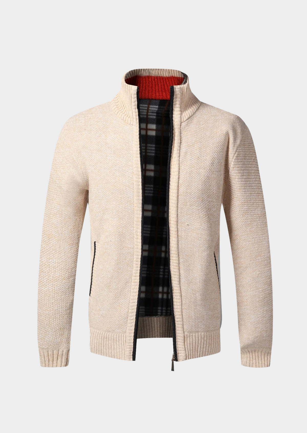 Men's Full-Zip Fleece Knit Cardigan