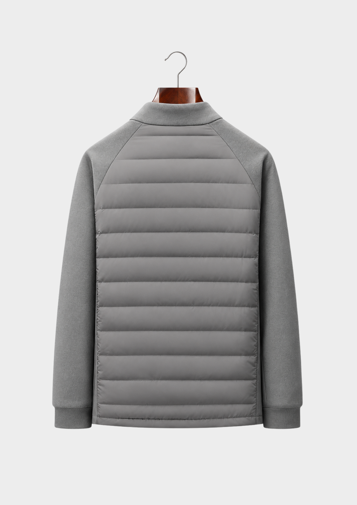 Men's Hooded Stand-Collar Long-Sleeve Down Jacket