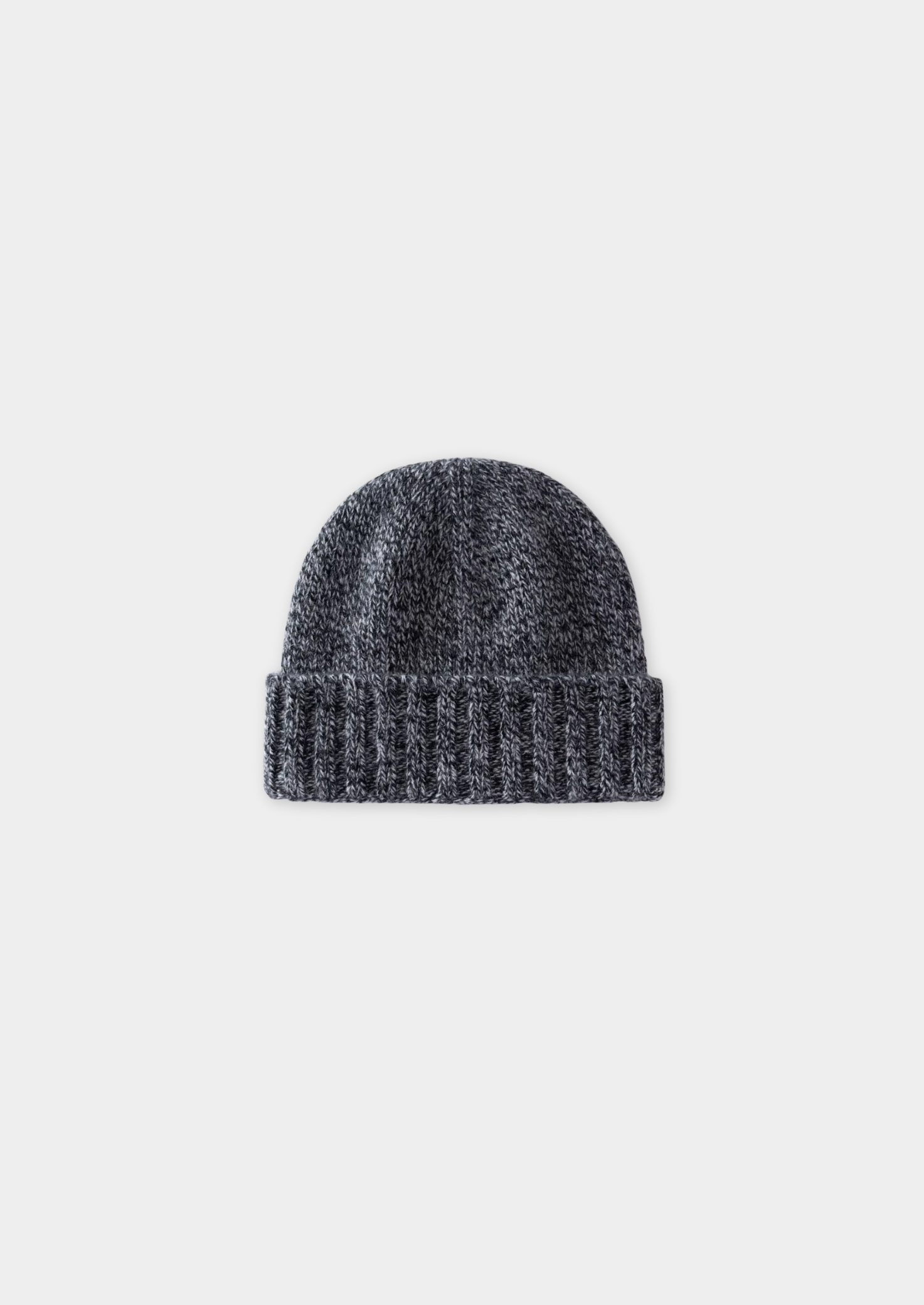 Men’s Knit Beanie with Ribbed Folded Cuff