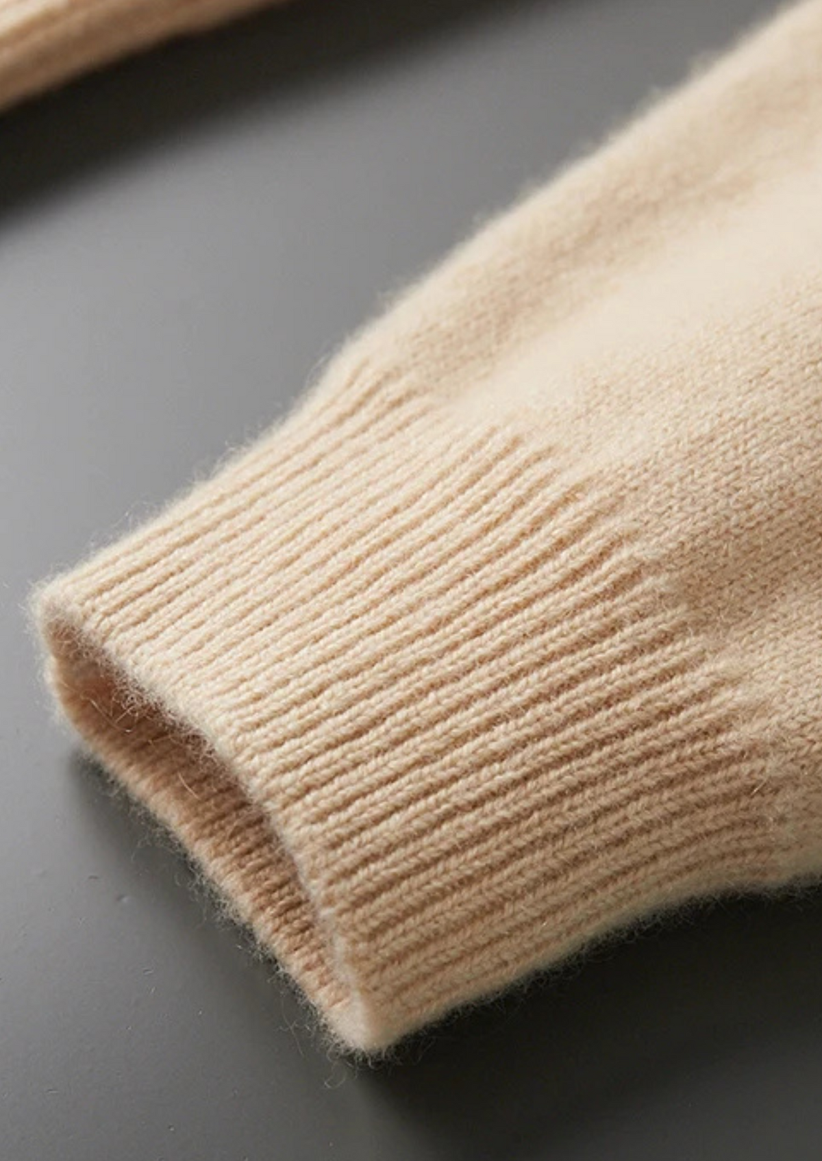 Men’s Merino Wool Knit Pullover Hoodie with Ribbed Trim