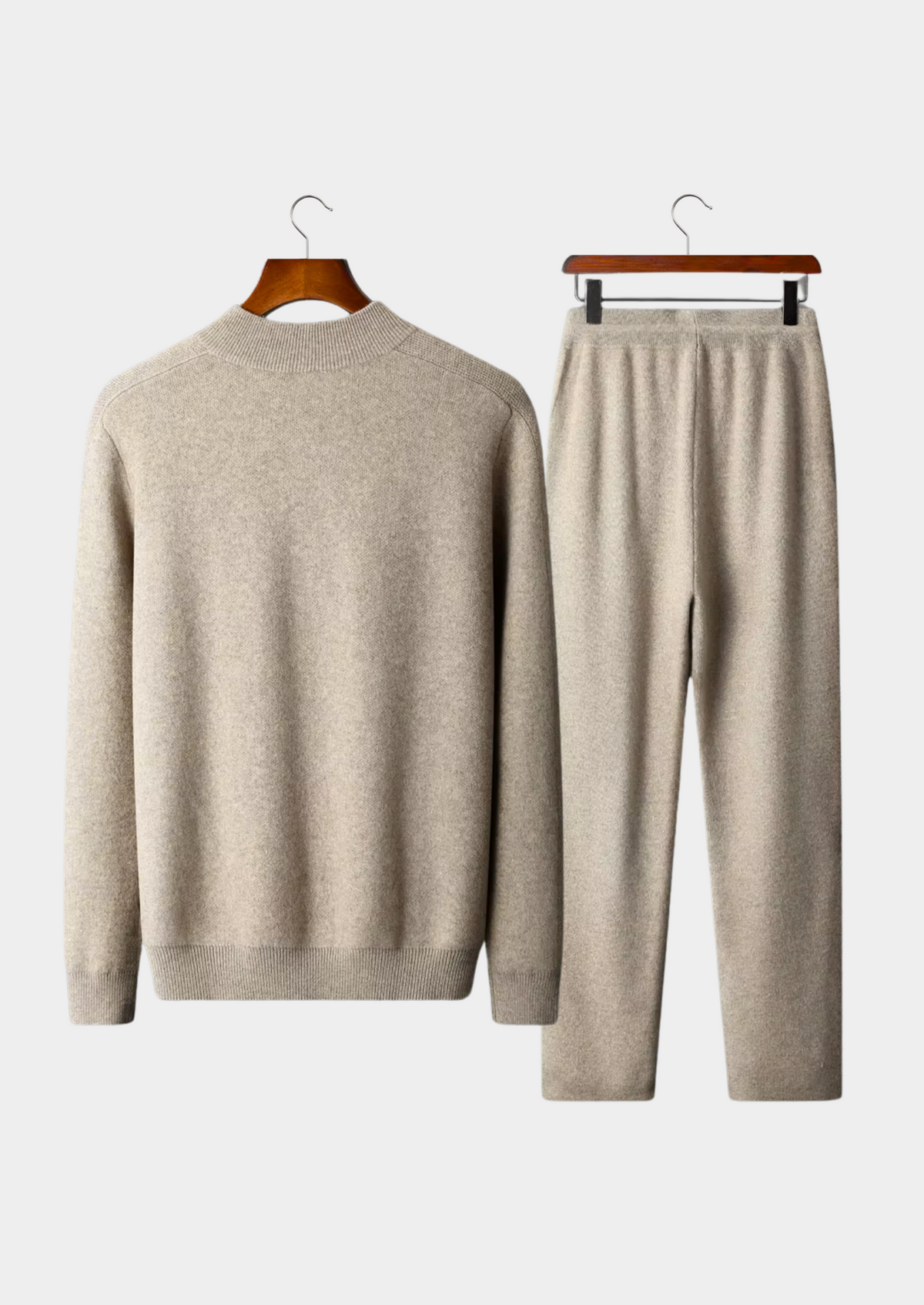Men’s Knit Quarter-Zip Sweater and Drawstring Pants Set