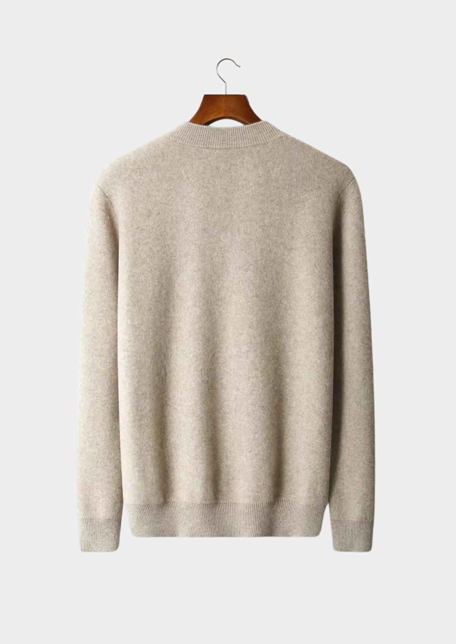 Men’s Knit Zip-Up Cardigan with V-Neck