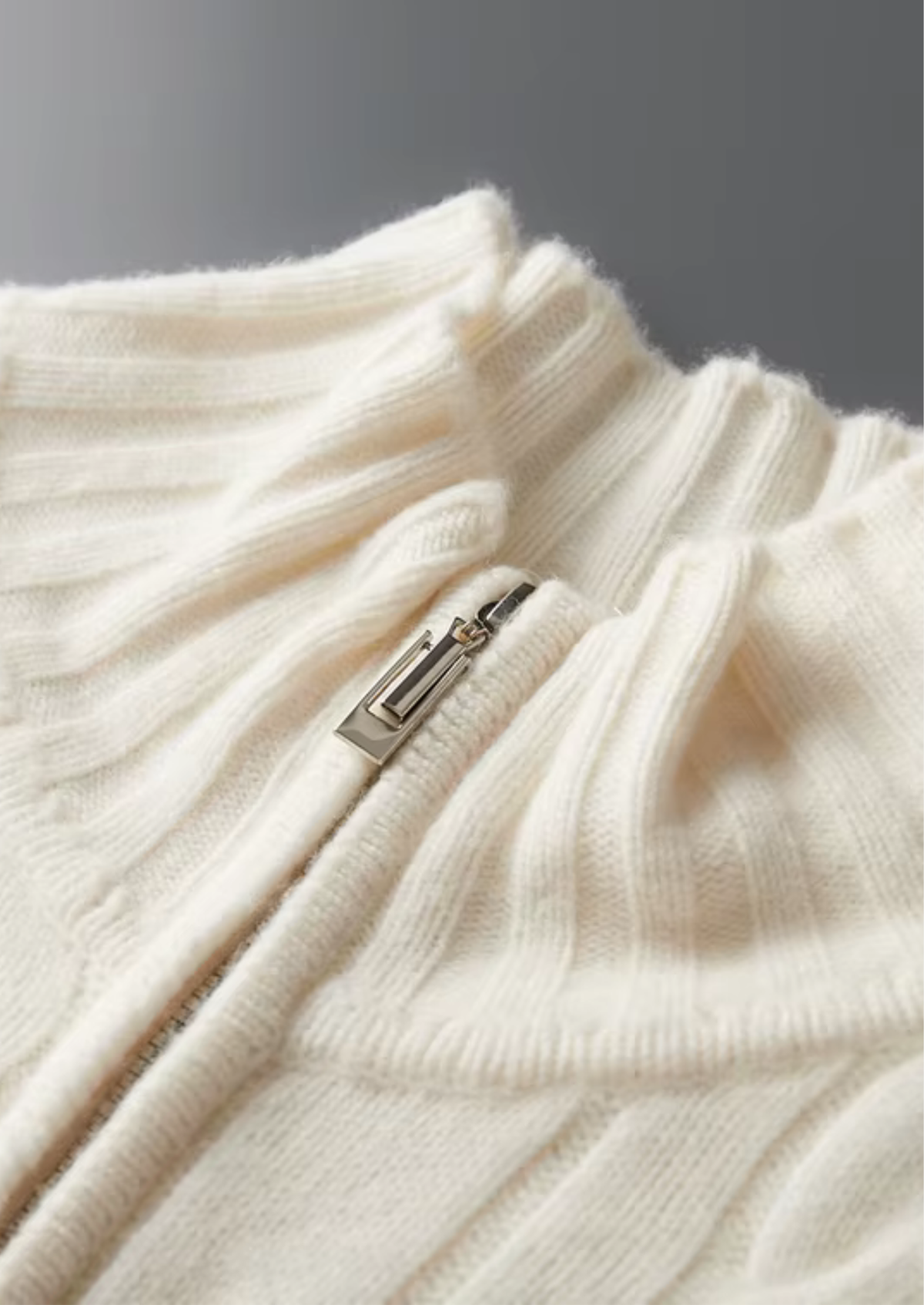 Men's Merino Wool Cable Knit Dual-Zip Cardigan