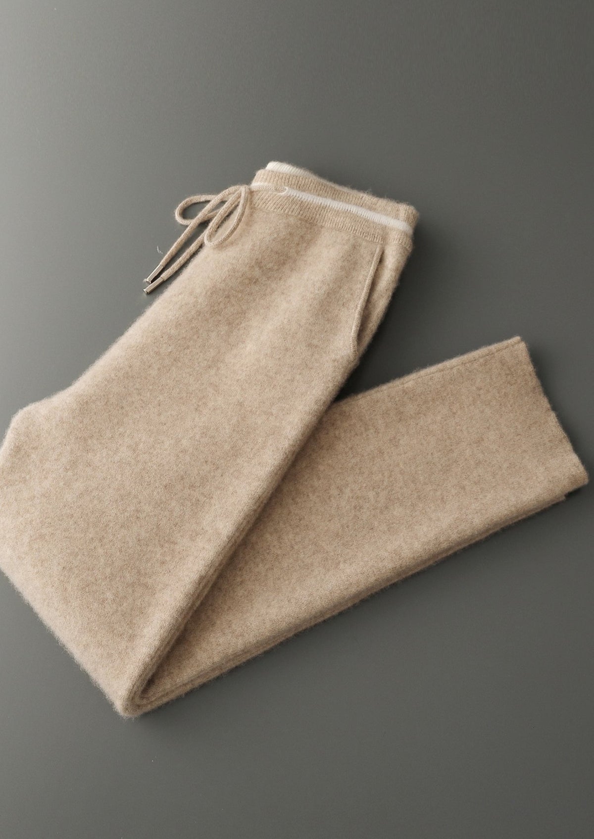 Men's Merino Wool Contrast-Panel Knit Pants