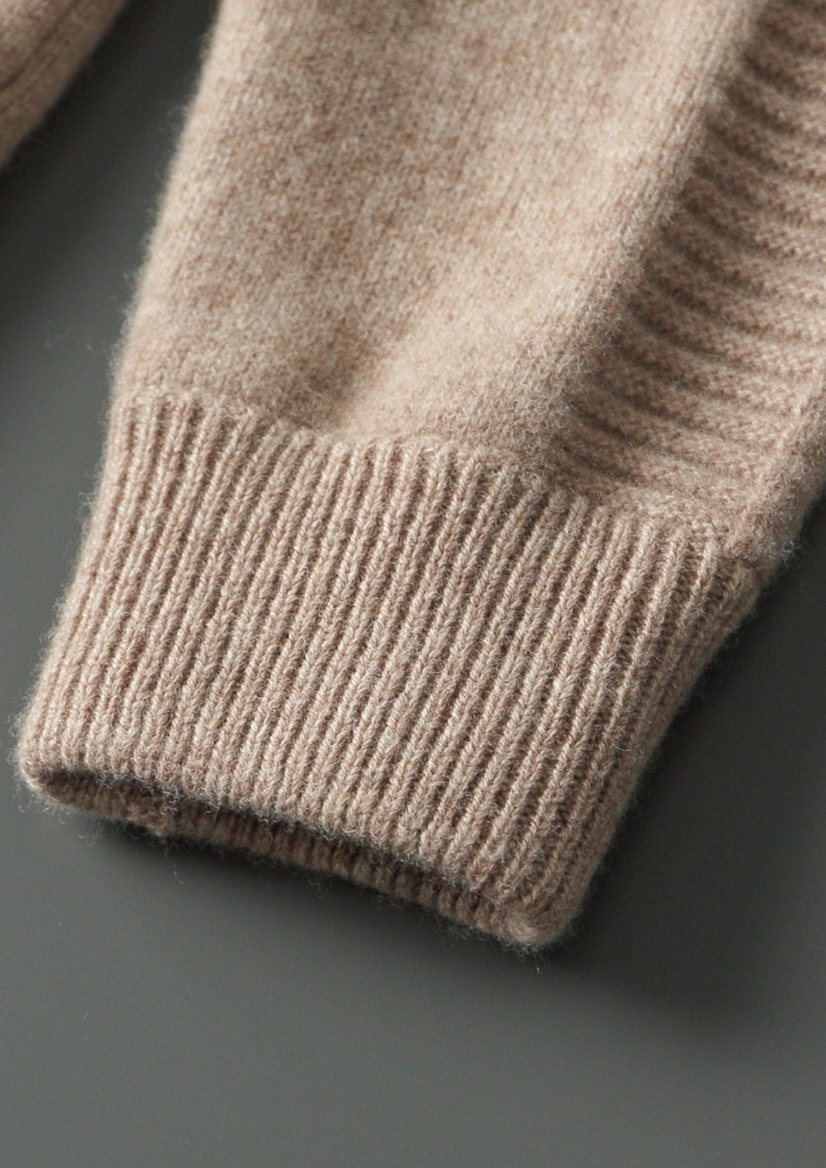 Men’s Merino Wool Full-Zip Cardigan with Stand Collar