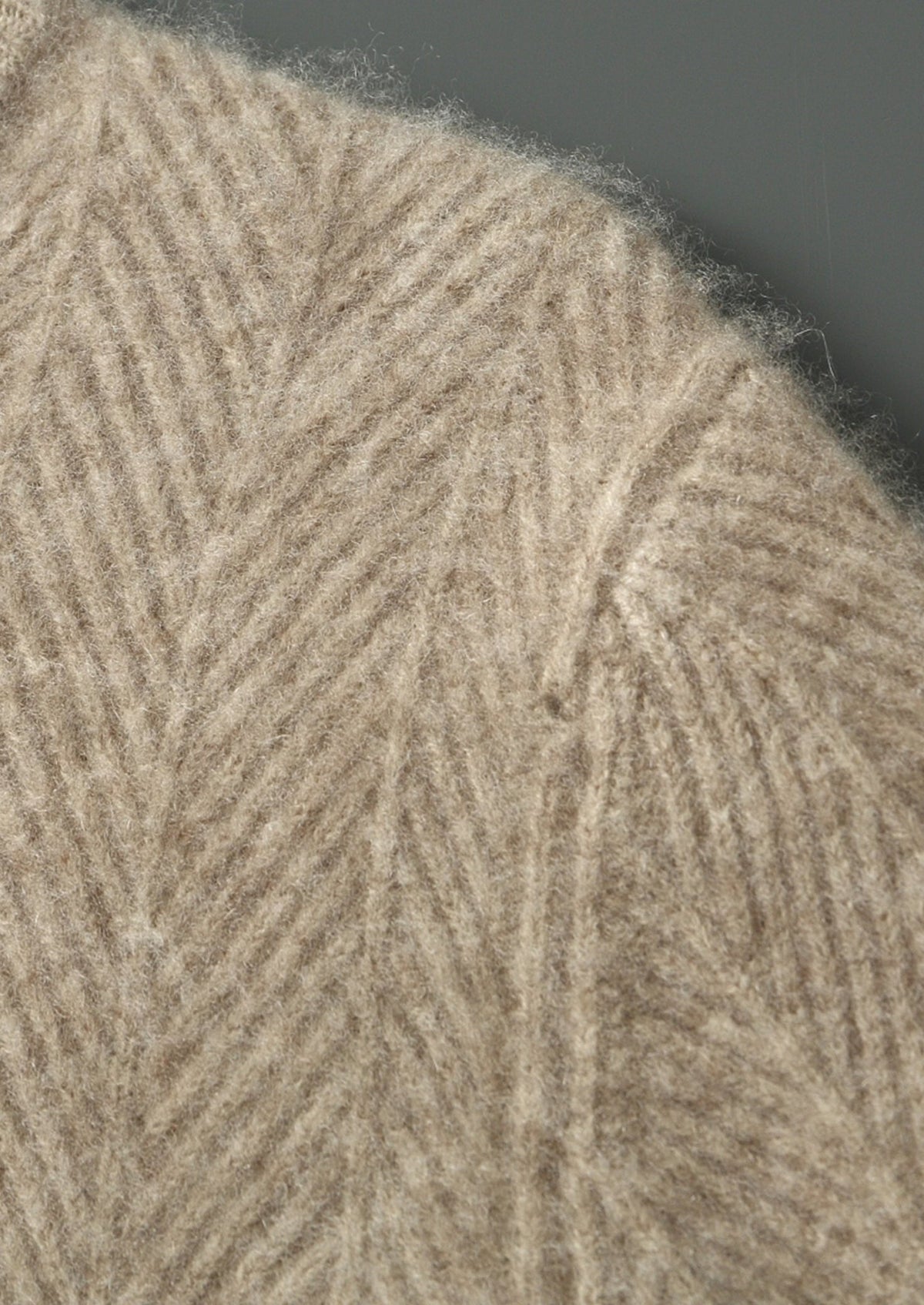 Men's Merino Wool Herringbone Quarter-Zip Sweater