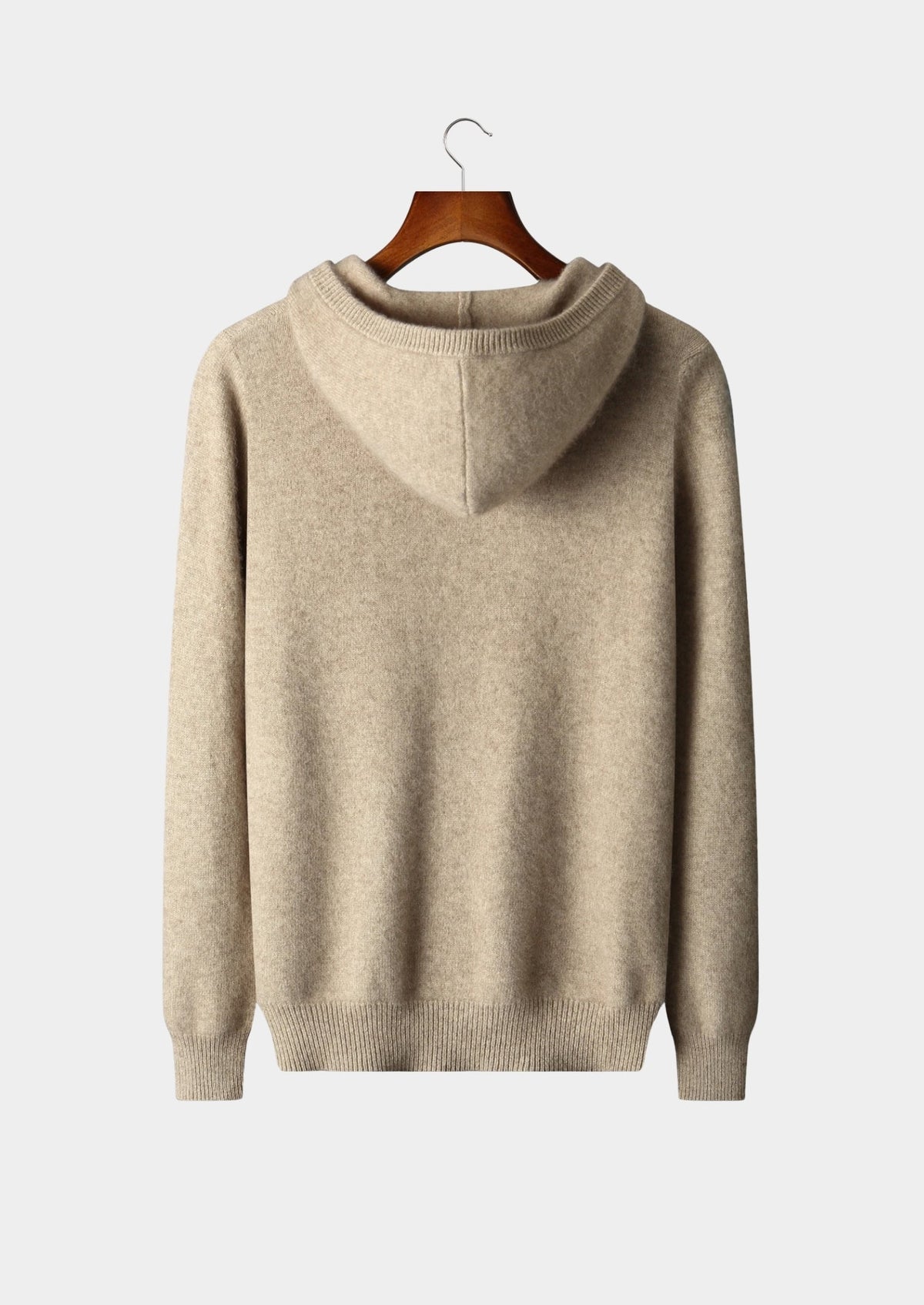 Men's Merino Wool Quarter-Zip Pullover Hoodie