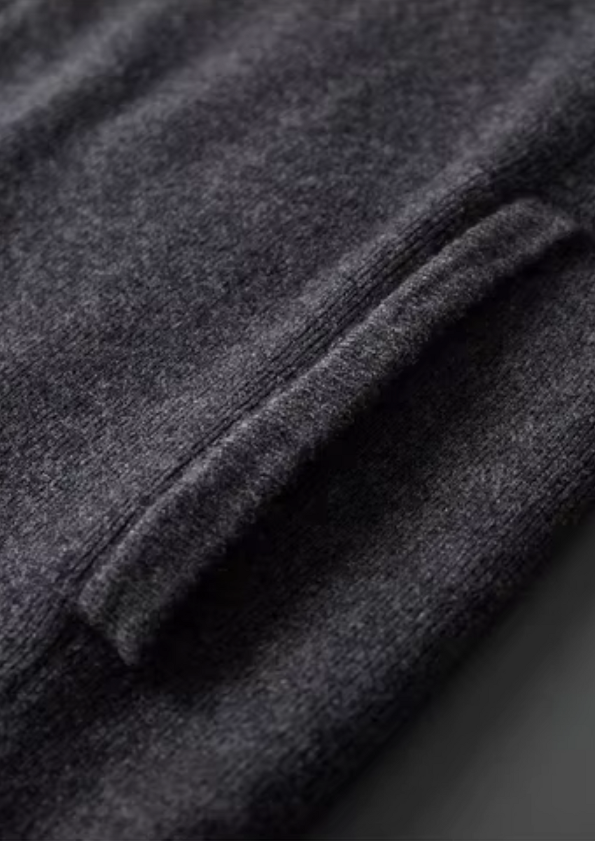 Men's Merino Wool Ribbed Polo Collar Button Cardigan