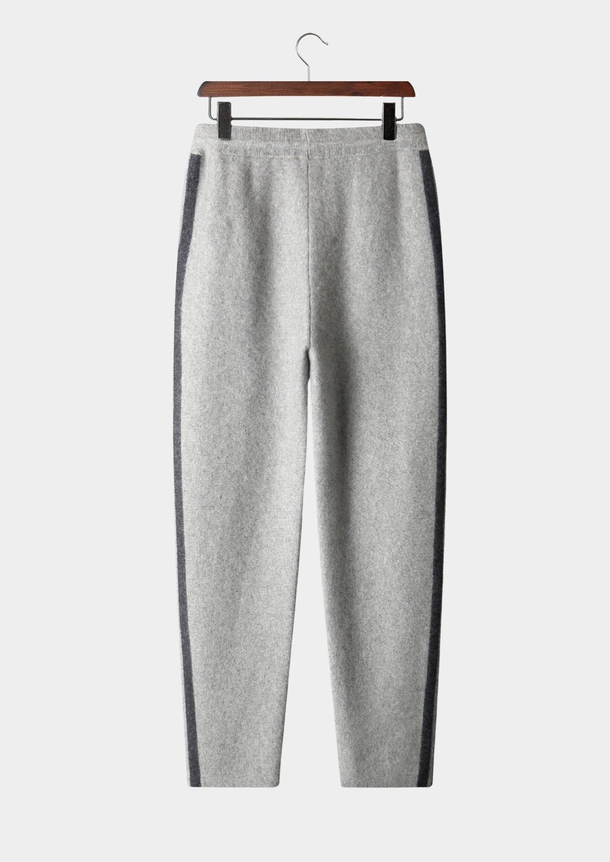 Men's Merino Wool Striped Knit Drawstring Trousers