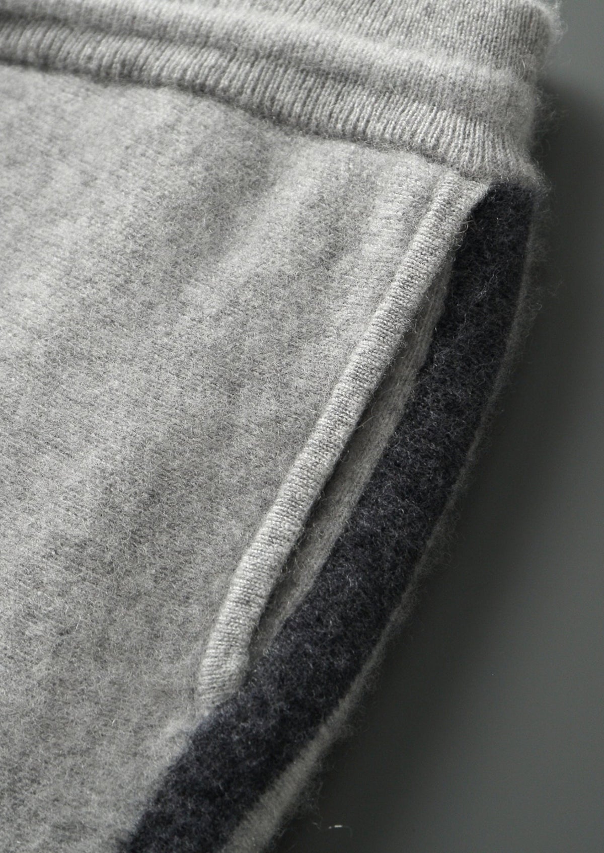 Men's Merino Wool Striped Knit Drawstring Trousers