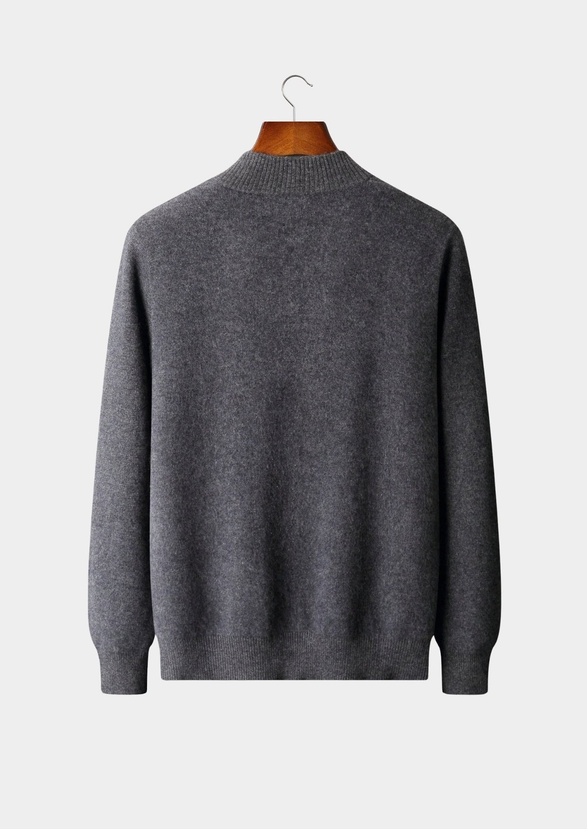 Men's Merino Wool Textured Zip-Up Cardigan