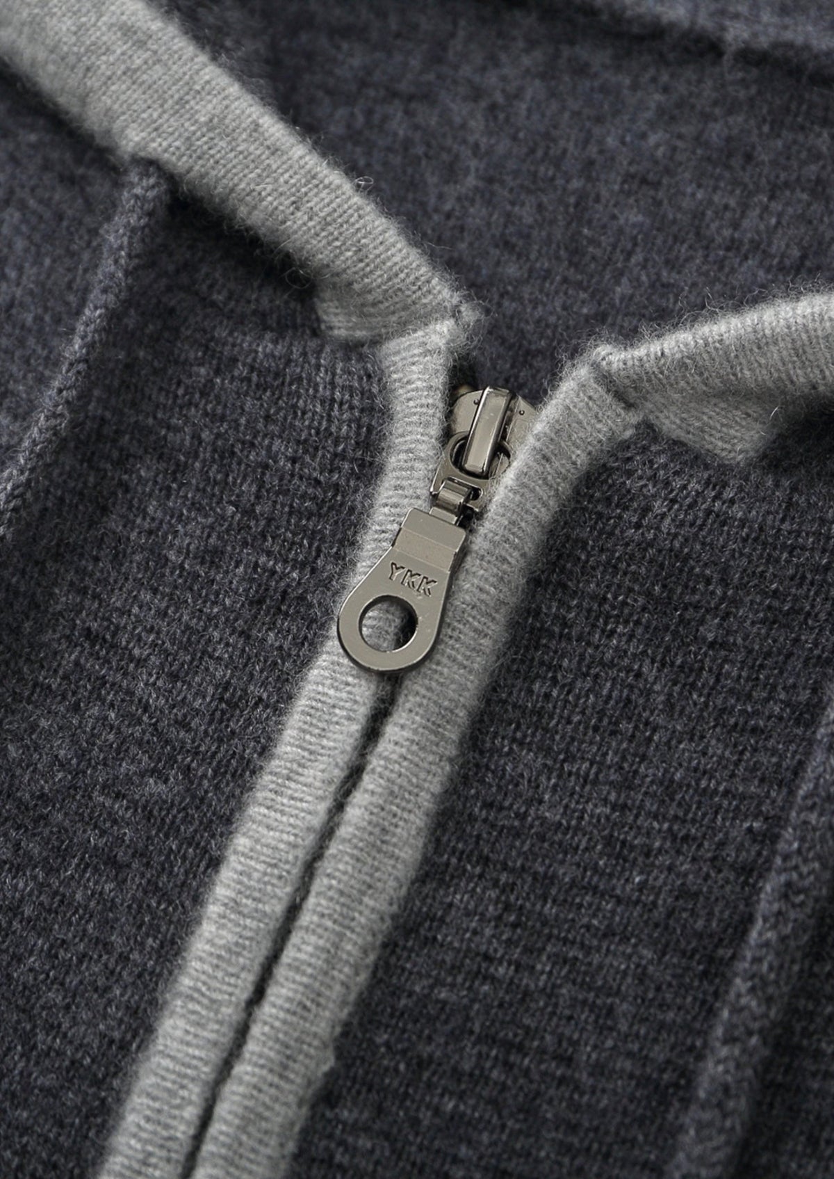 Men's Merino Wool Two-Tone Zip-Up Hoodie