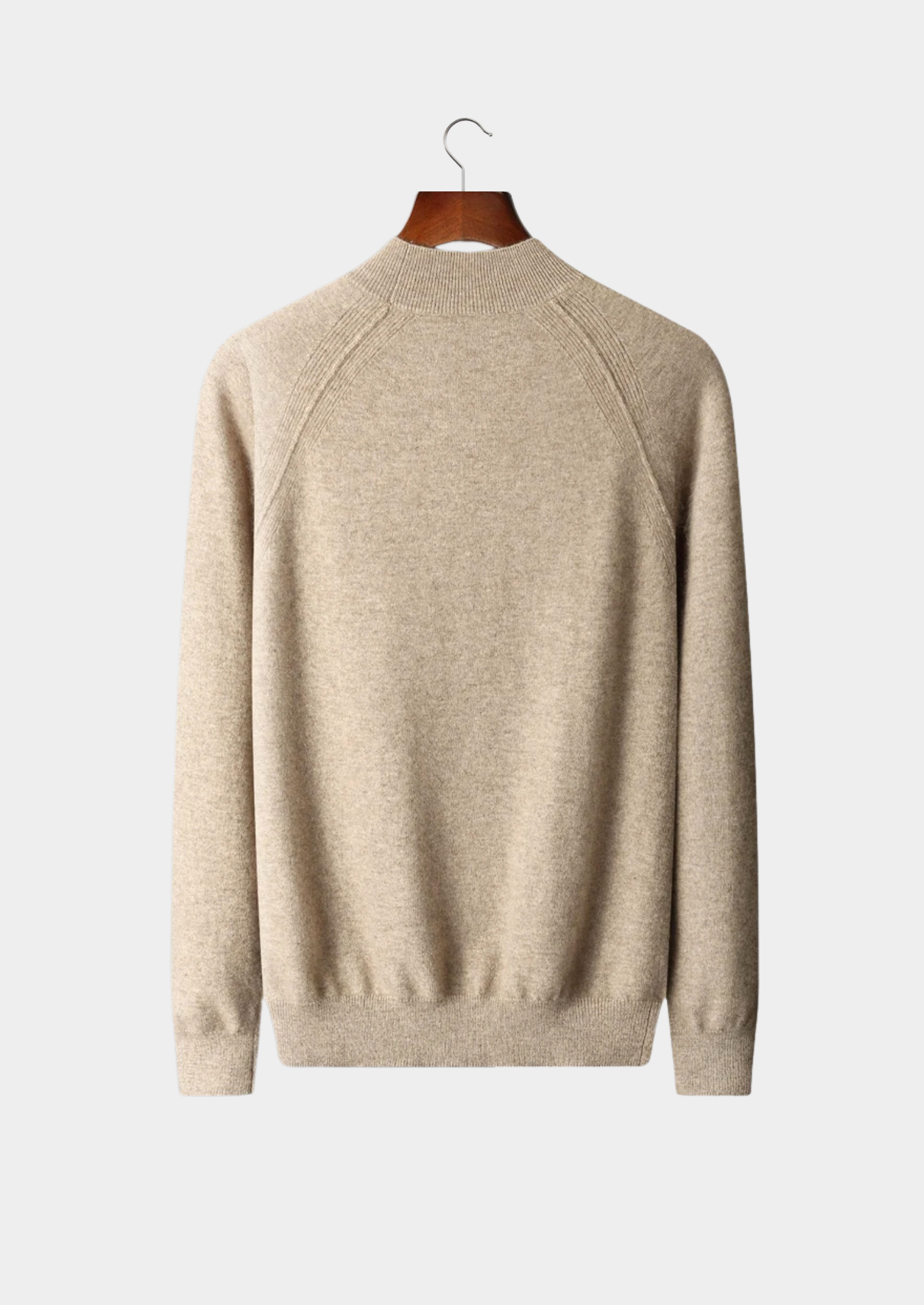 Men’s Mock Neck Sweater with Raglan Sleeves
