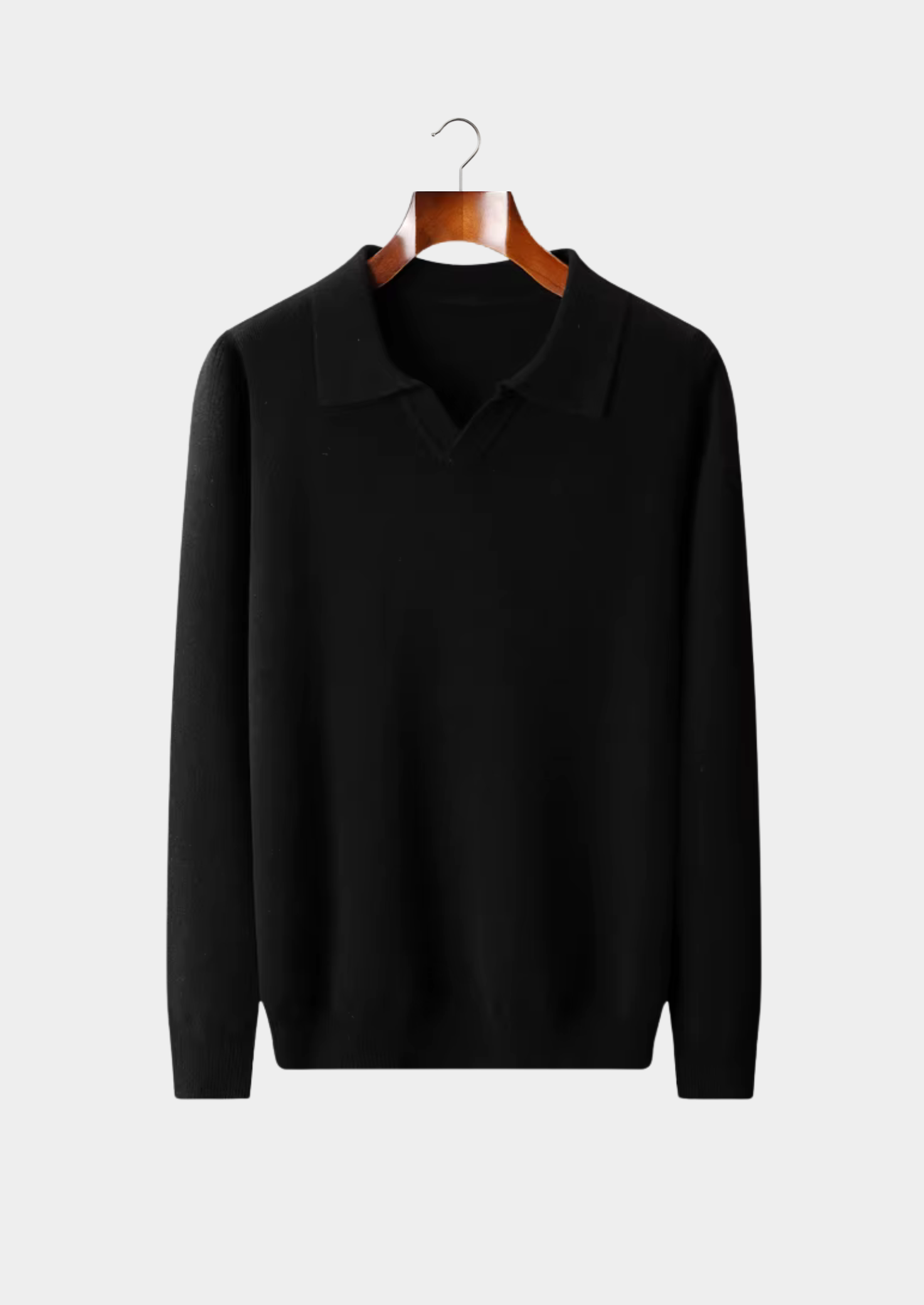Men’s Polo Sweater with Open Collar