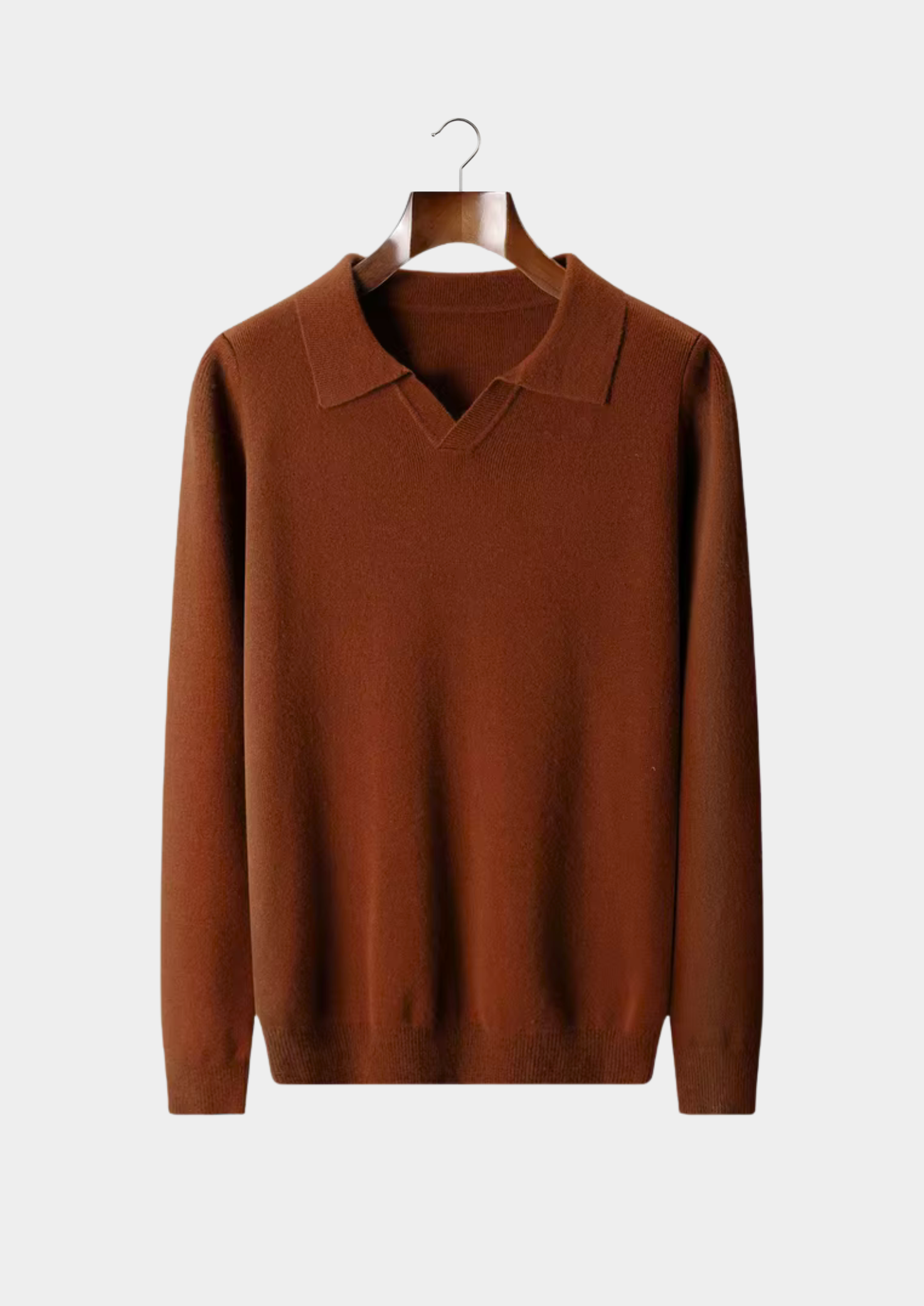 Men’s Polo Sweater with Open Collar