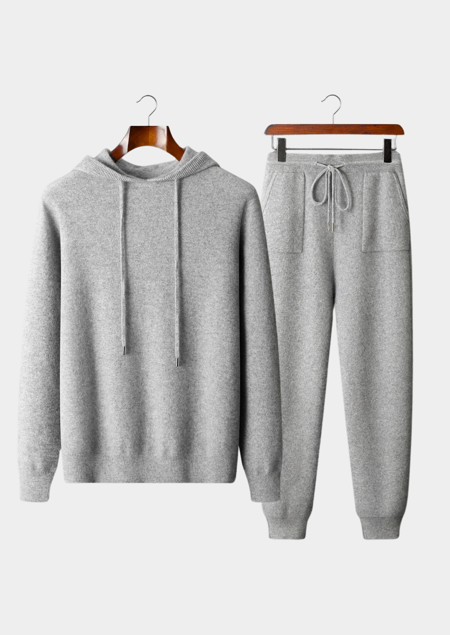 Men’s Pullover Hoodie Set with Drawstring Pants