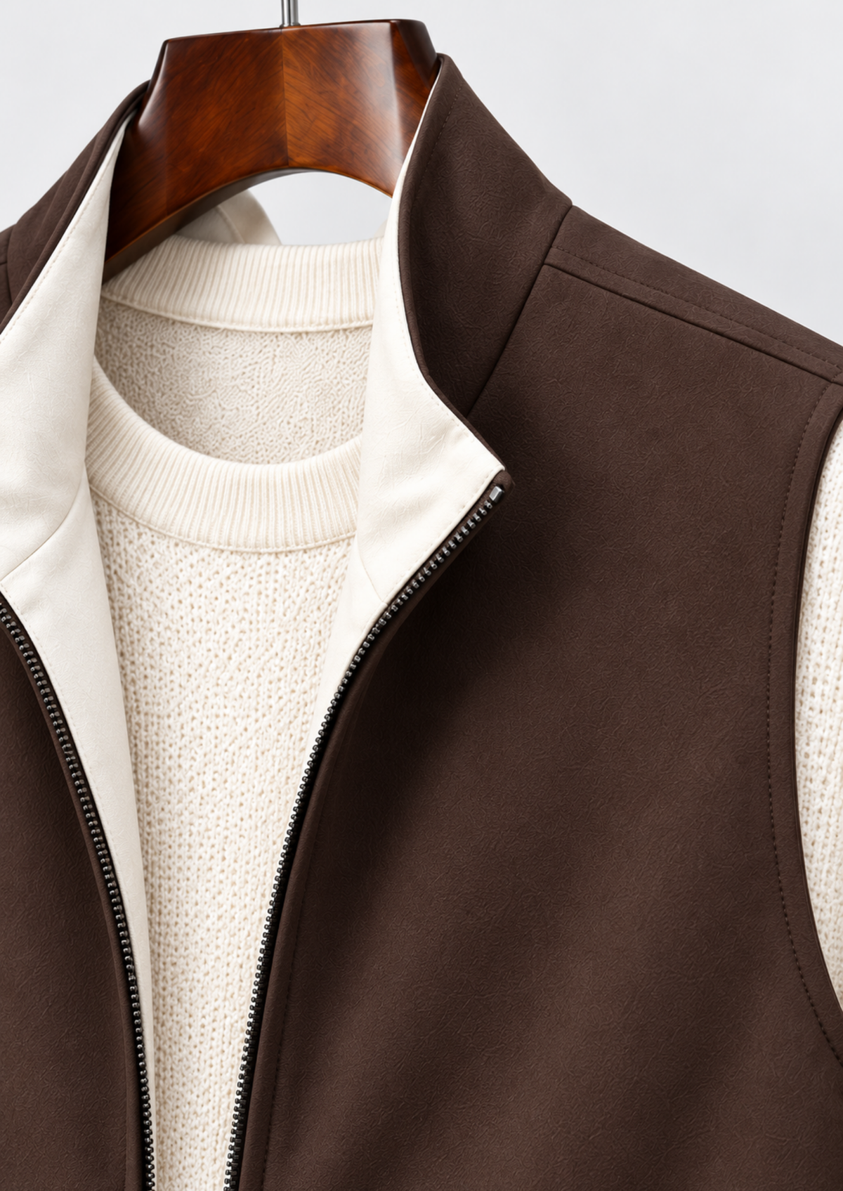 Men's Stand-Collar Zip-Up Vest