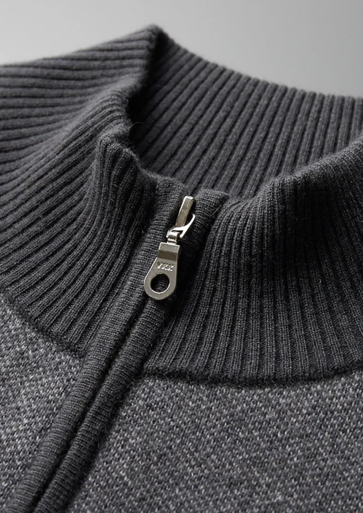 Men’s Textured Cashmere Full-Zip Cardigan