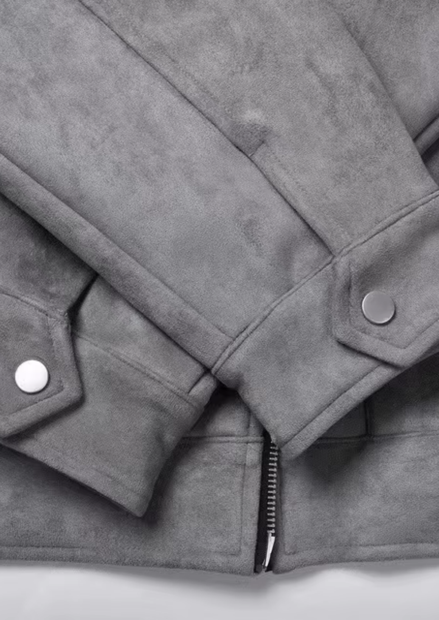 Men’s Textured Zip-Up Jacket with Four Front Pockets