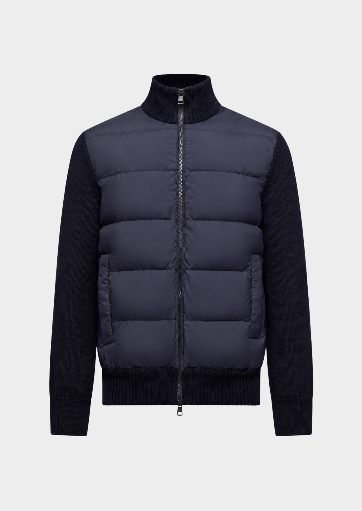 Men's Thick Stand-Collar Zip-Up Parka Jacket