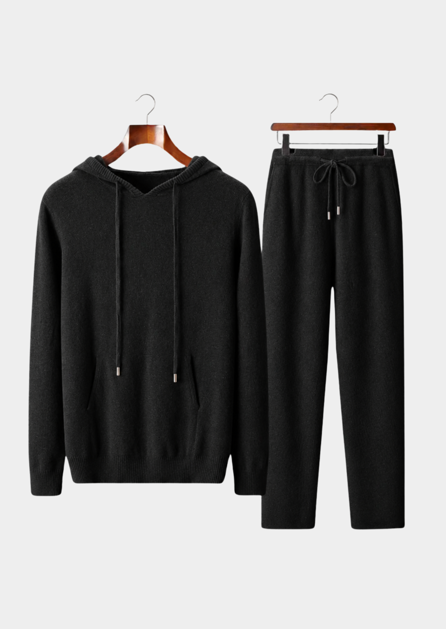 Men’s Two-Piece Hoodie Set with Drawstring Pants