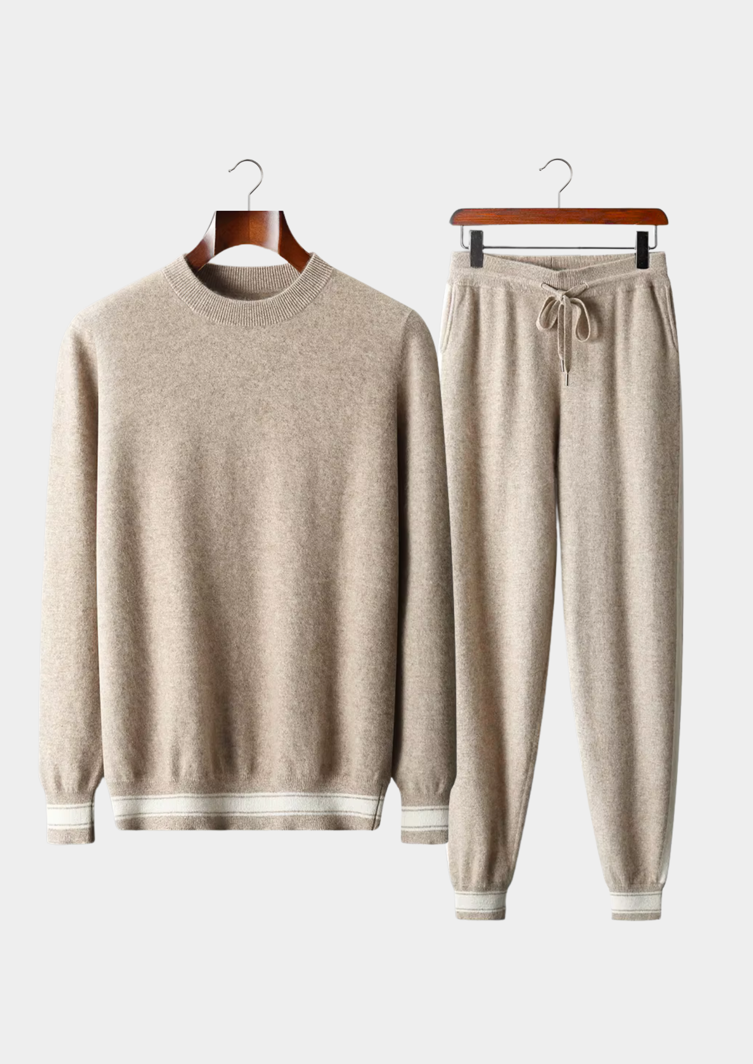 Men’s Two-Piece Sweater Set with Drawstring Pants