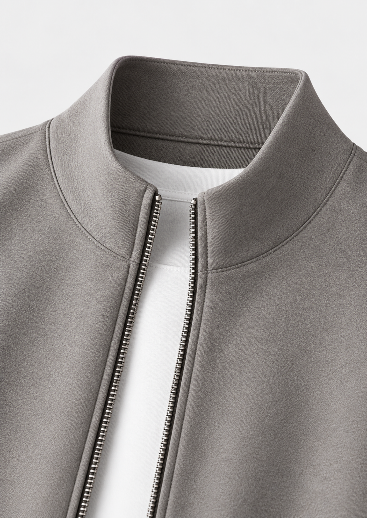Men's Wool Stand-Collar Sweatshirt and Pants Set