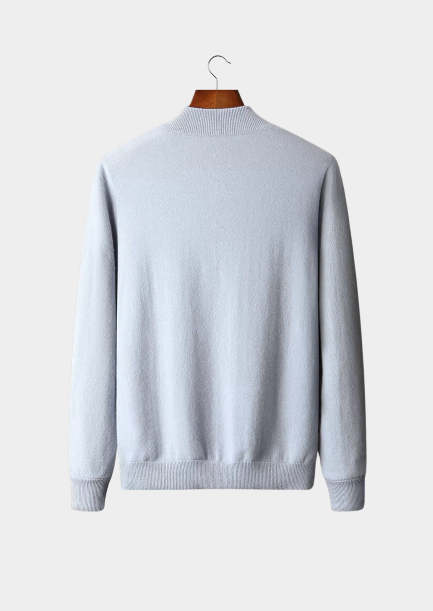 Men’s Zip-Front Cardigan with Stand Collar