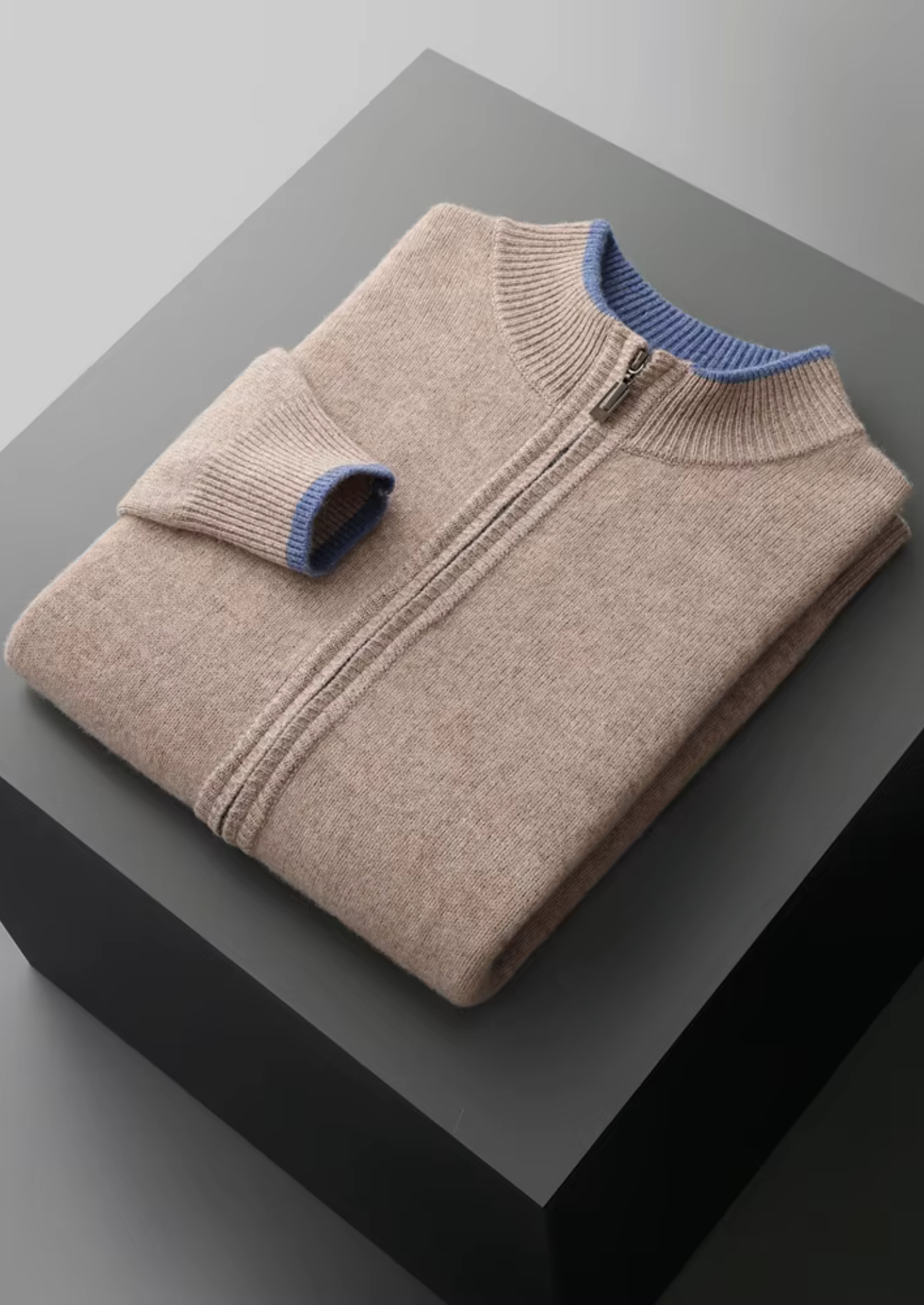 Men’s Zip-Front Sweater Set with Drawstring Pants