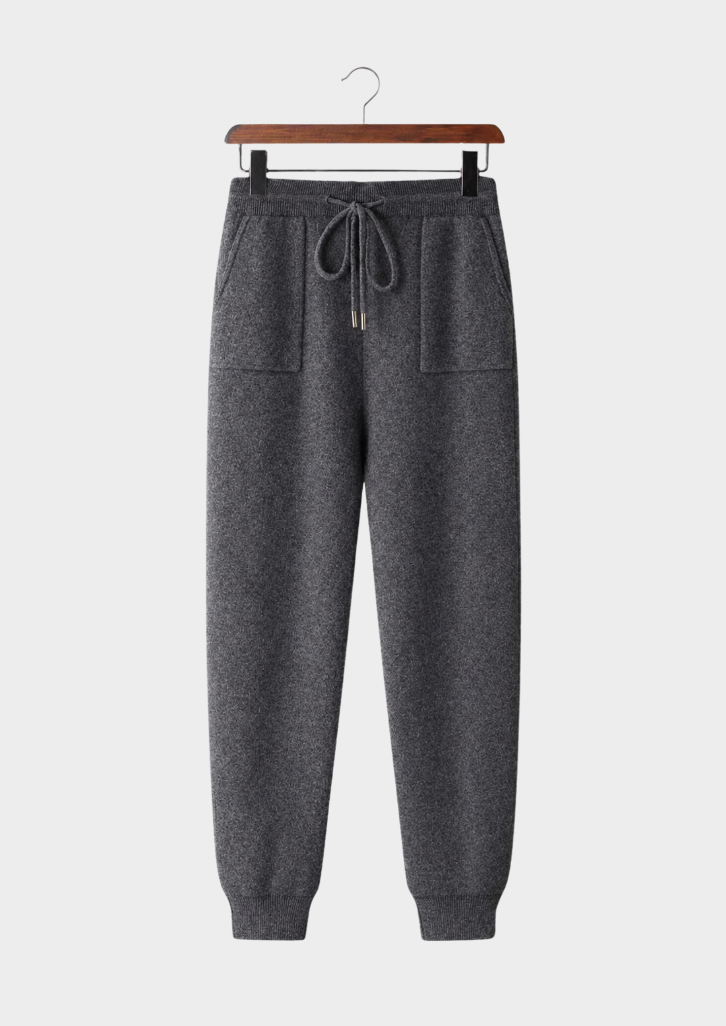 Men’s Cashmere Jogger Pants with Drawstring Waist