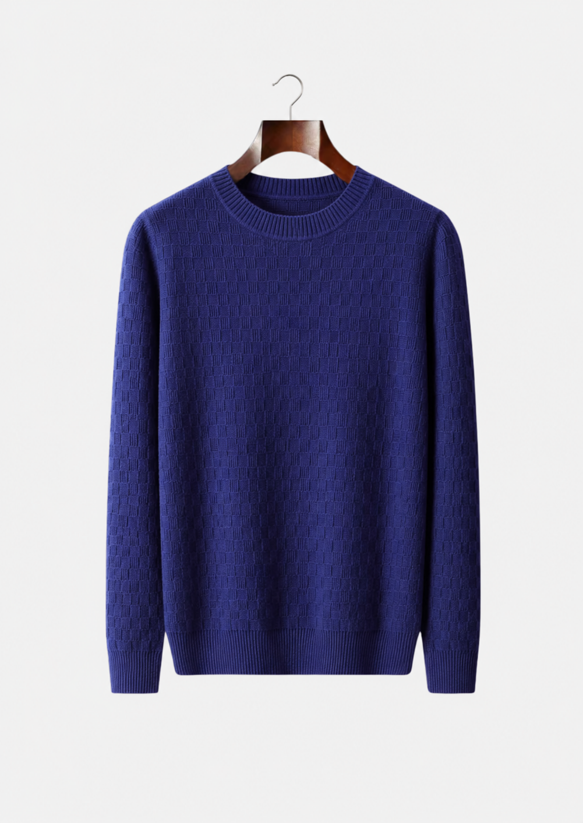 Men's Cashmere Textured All-Over Crewneck Sweater