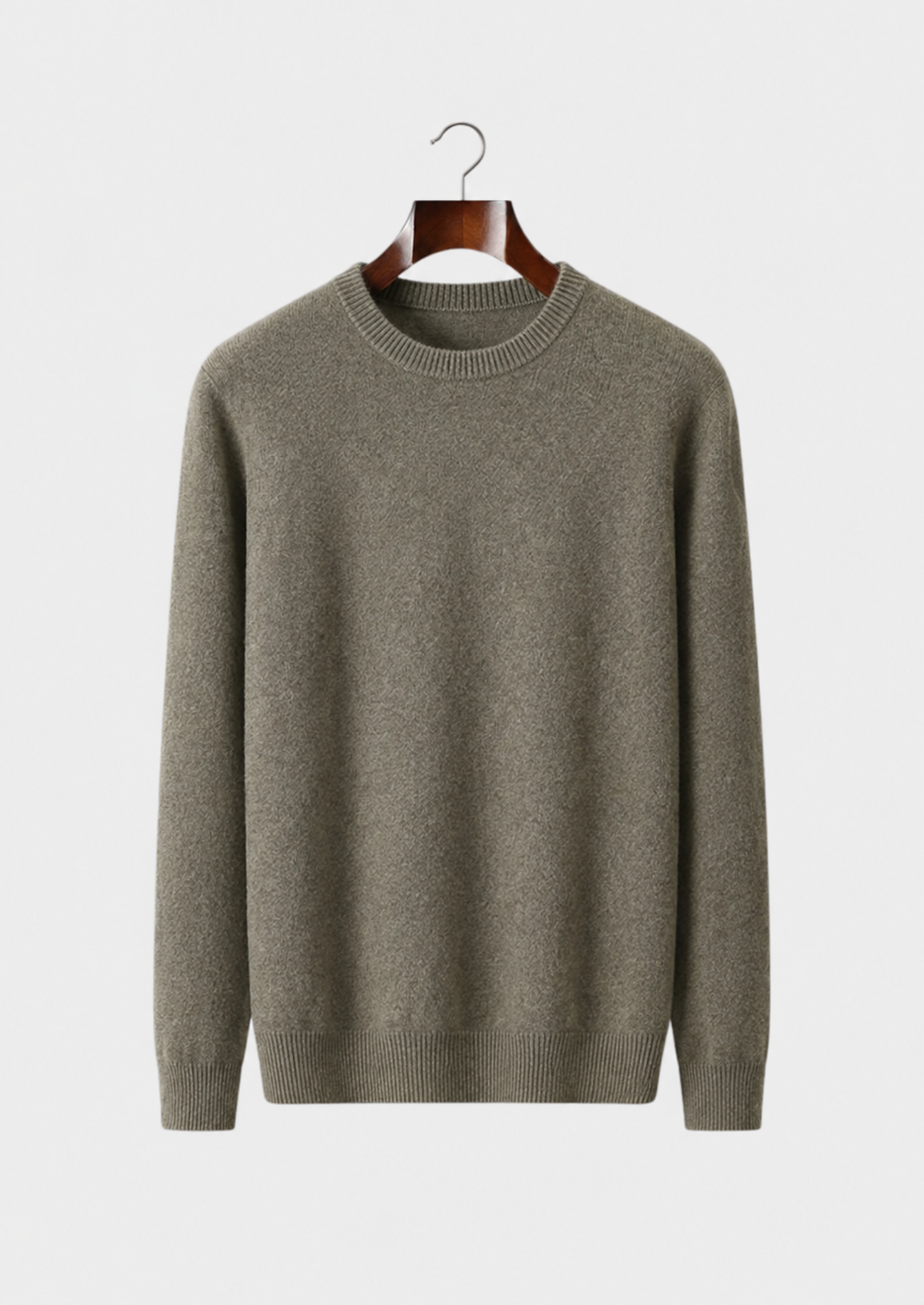 Men’s Crewneck Knit Sweater with Ribbed Trim