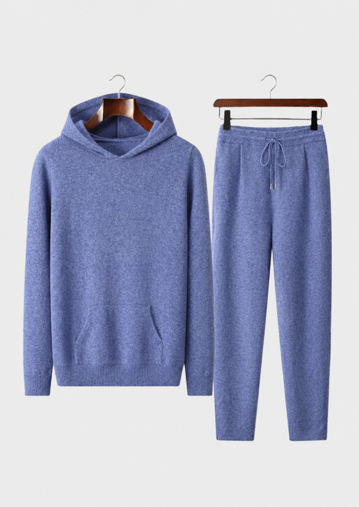 Men’s Wool Hooded Lounge Set with Drawstring Pants