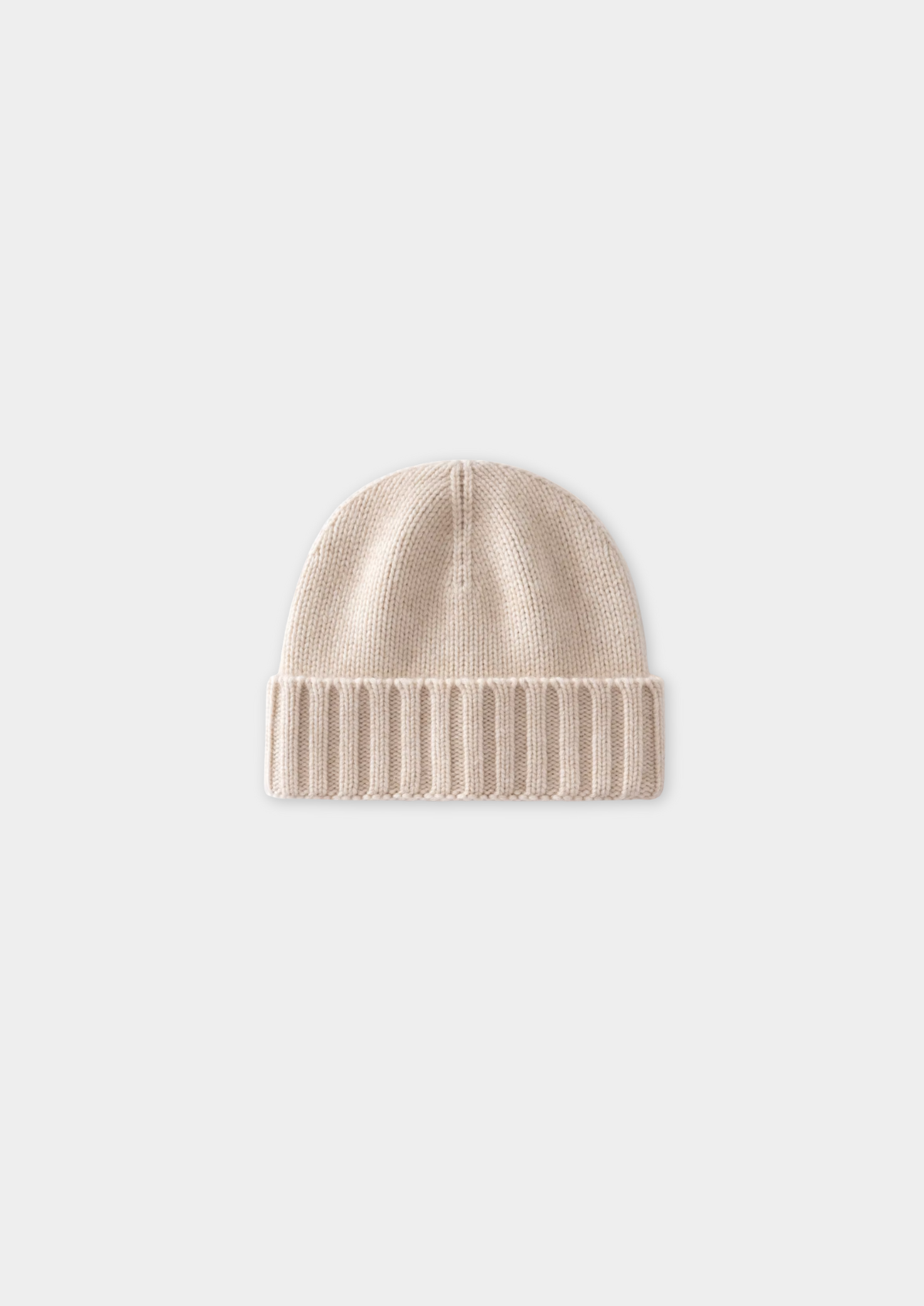 Men’s Knit Beanie with Ribbed Folded Cuff