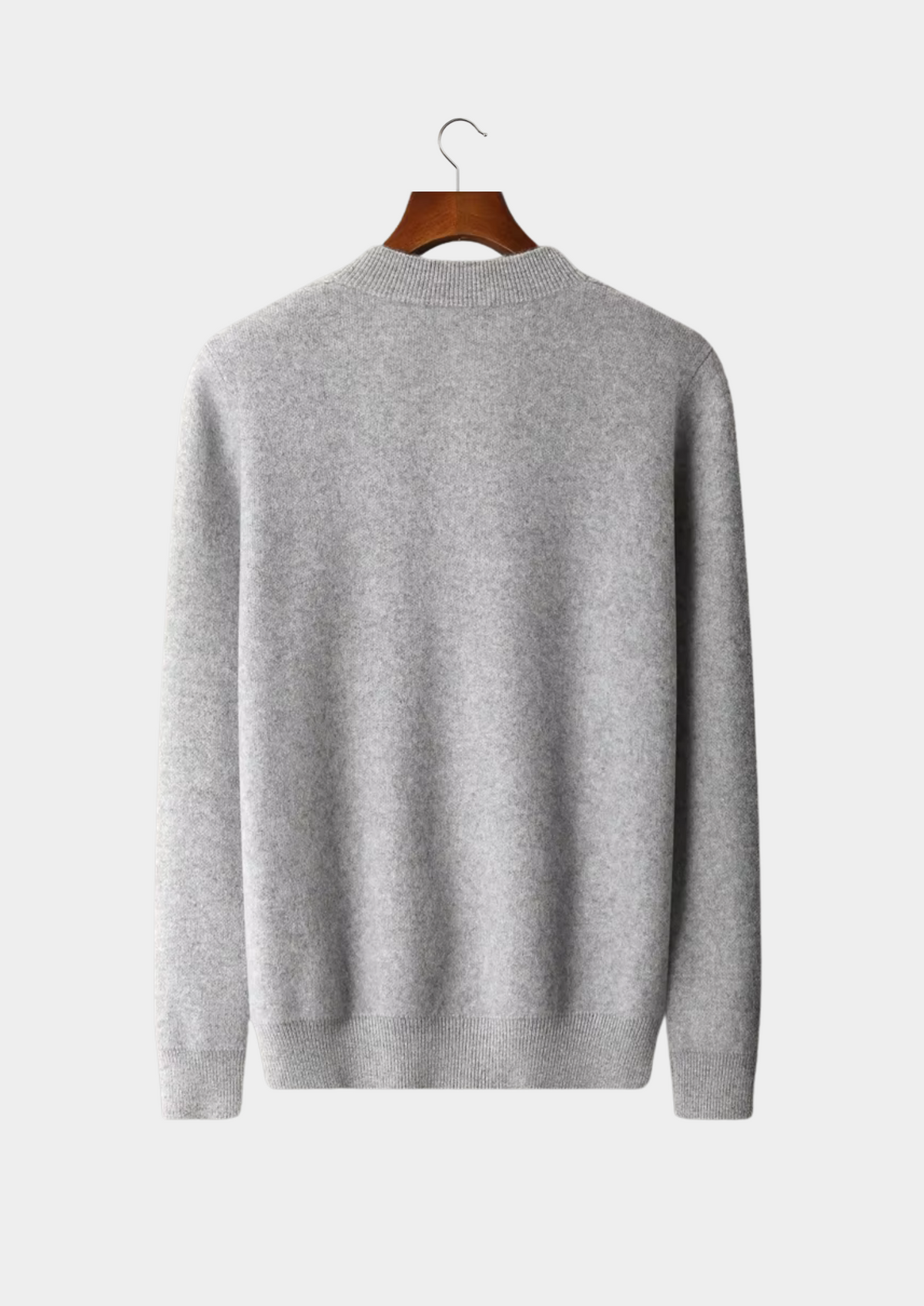 Men’s Knit Zip-Up Cardigan with V-Neck
