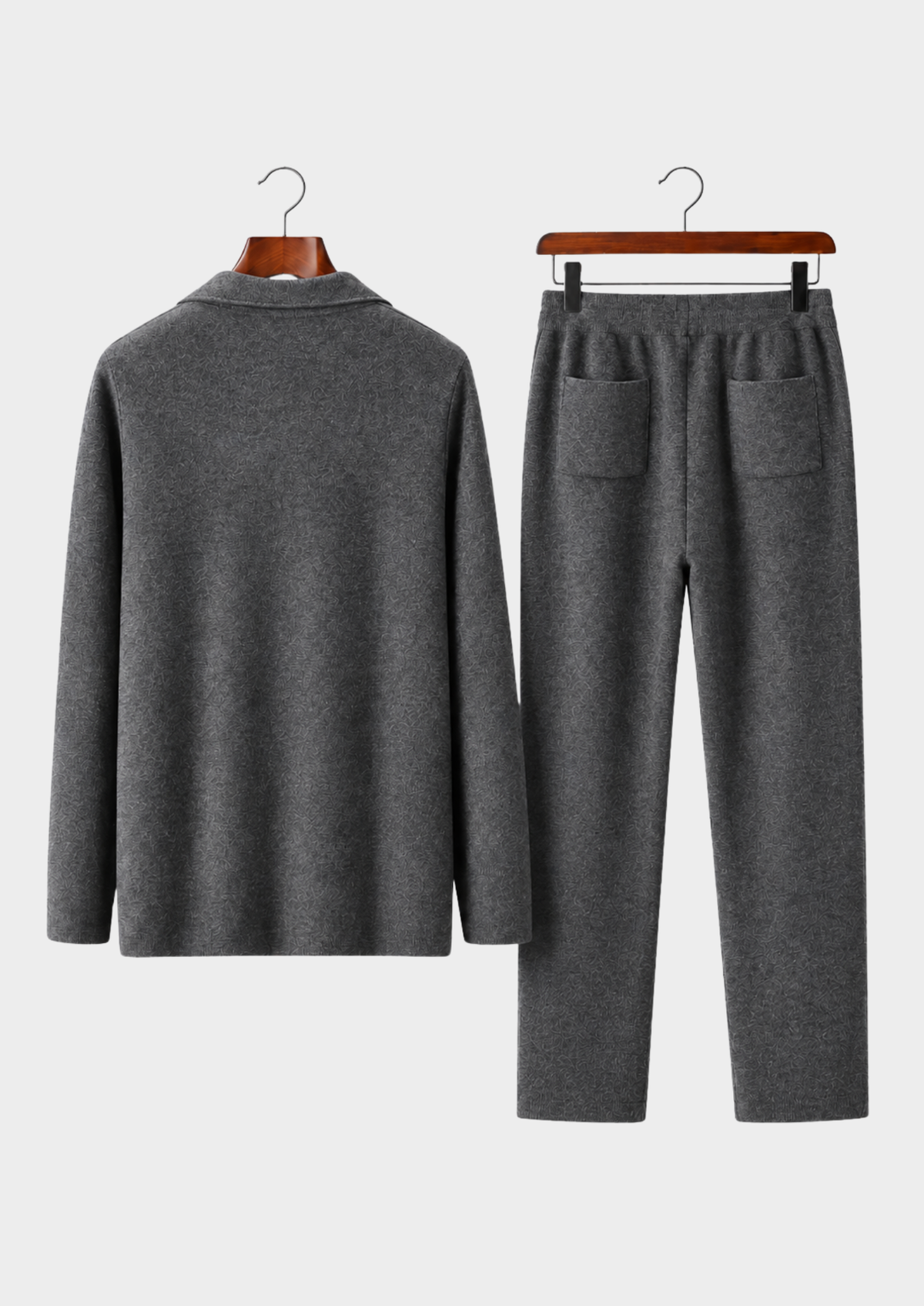 Men’s Wool Knit Blazer and Drawstring Pants Set