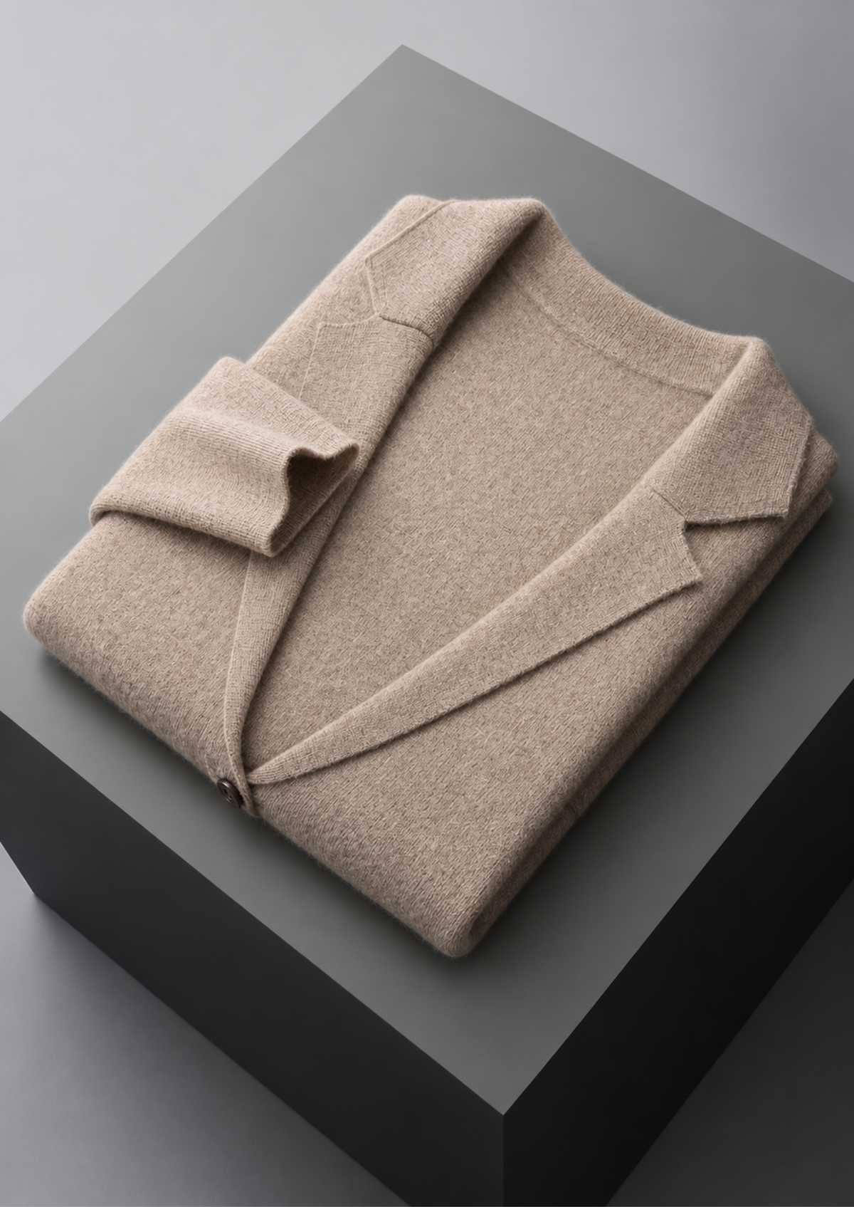 Men’s Wool Knit Blazer and Drawstring Pants Set