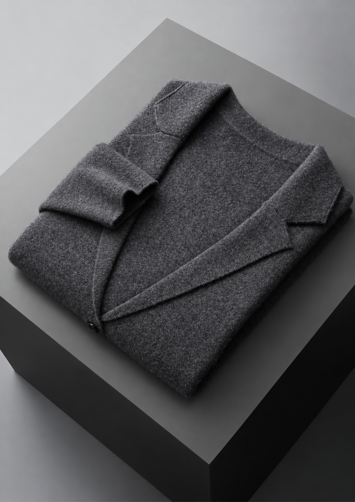Men’s Wool Knit Blazer and Drawstring Pants Set